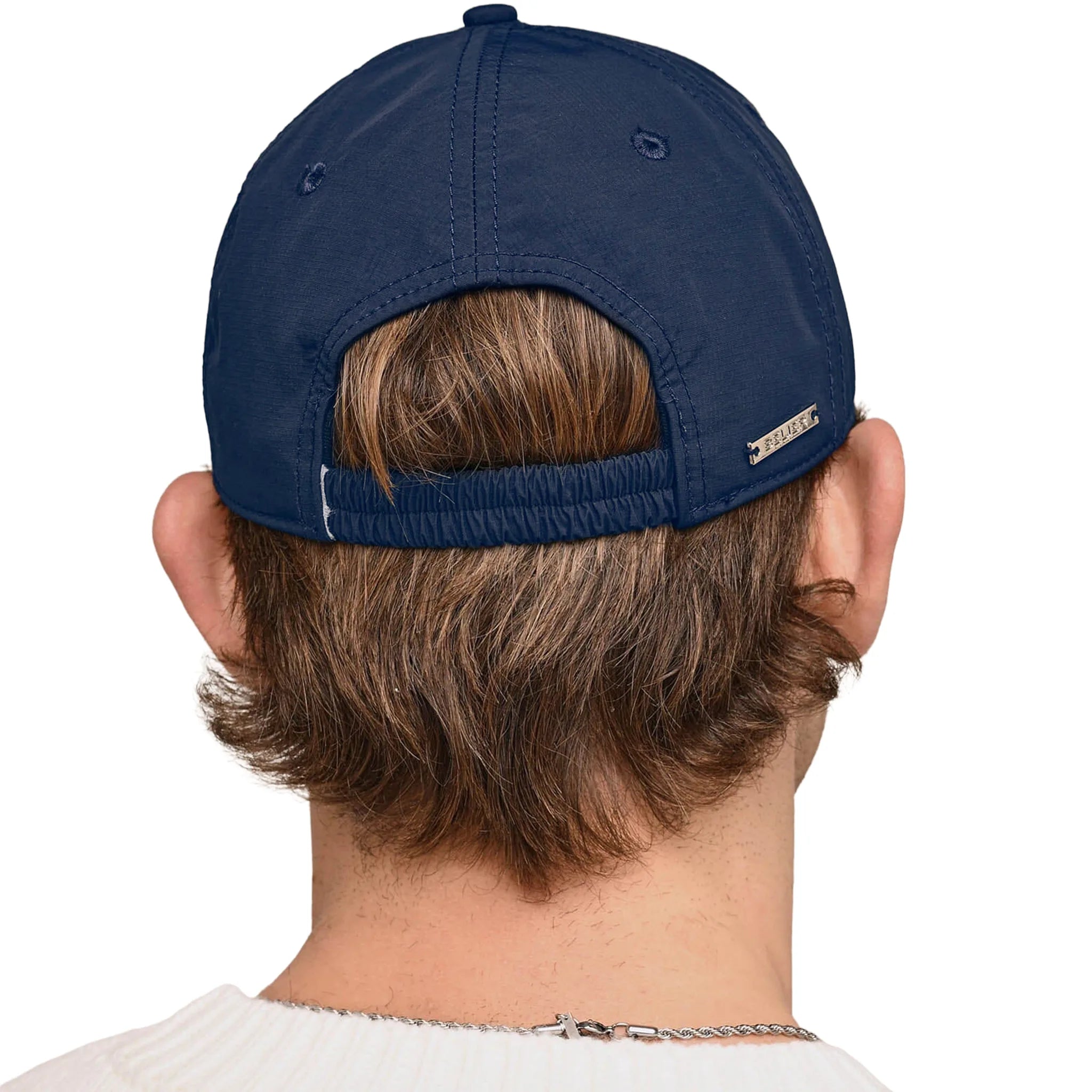 Back View of Belier Crest Logo Navy Cap BA006NVY