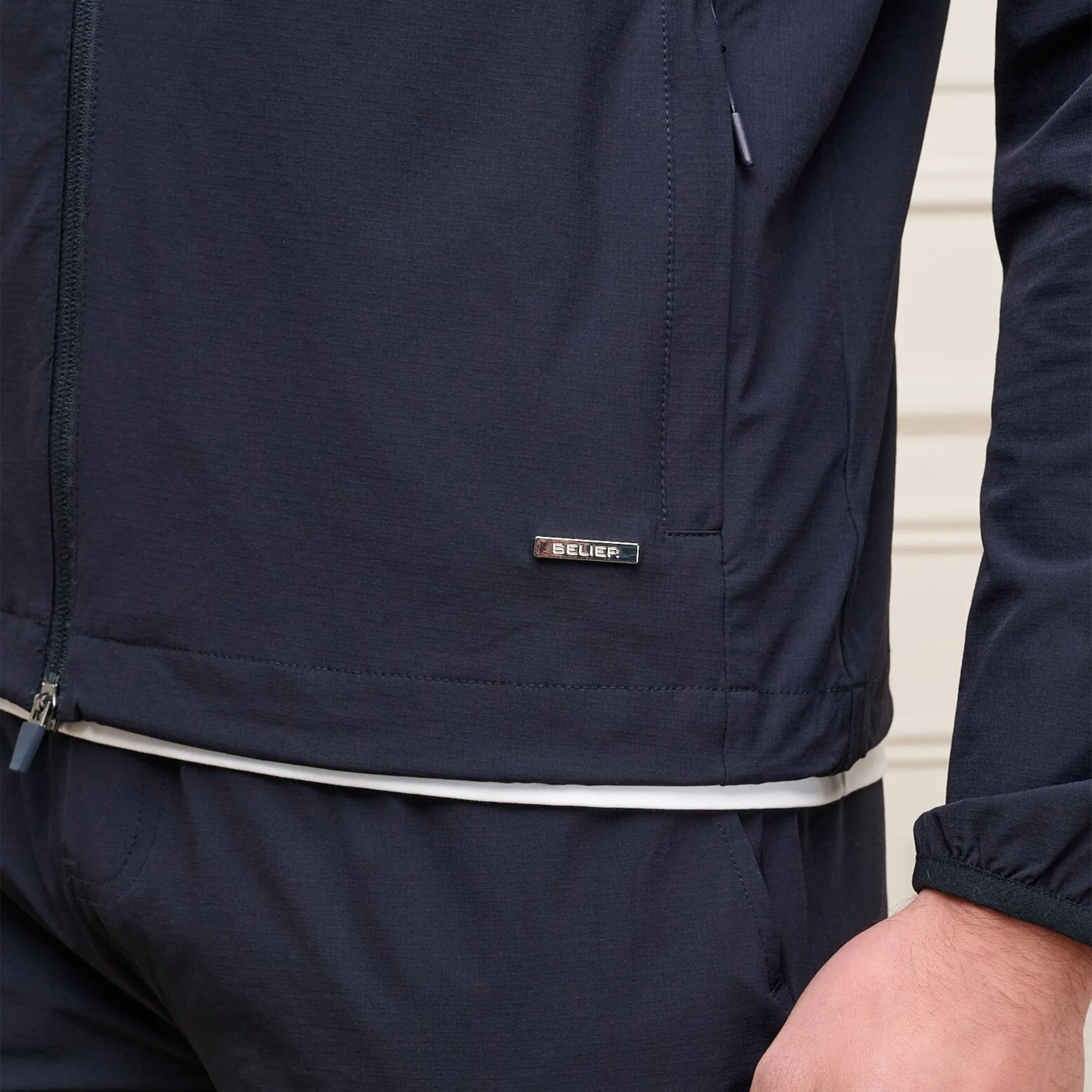 Detailed View of Belier Essential Navy Jacket BM797NVY