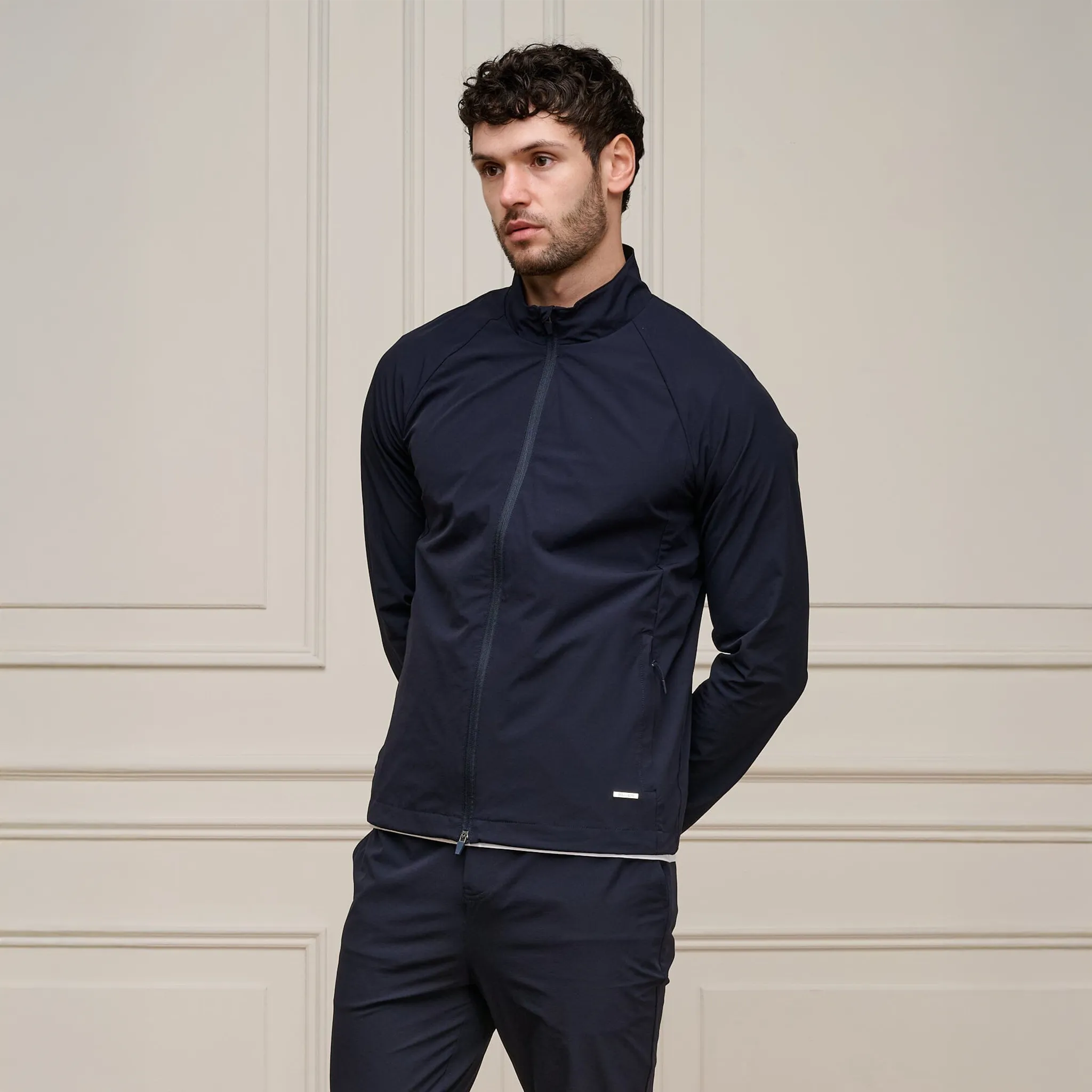 Front View of Belier Essential Navy Jacket BM797NVY