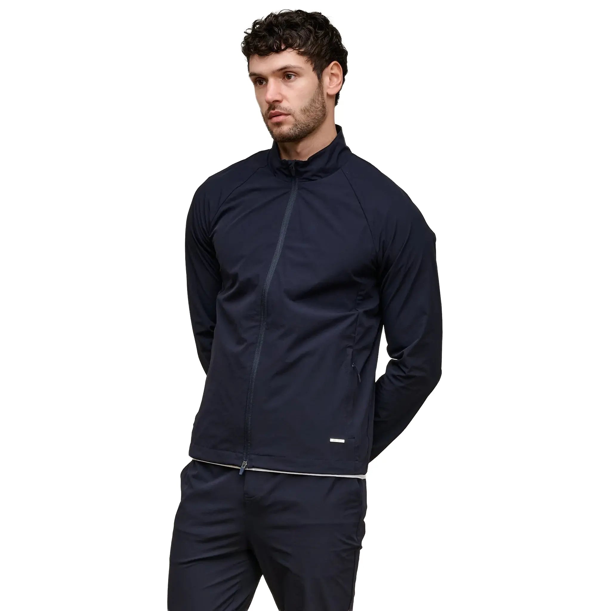 Front View of Belier Essential Navy Jacket BM797NVY