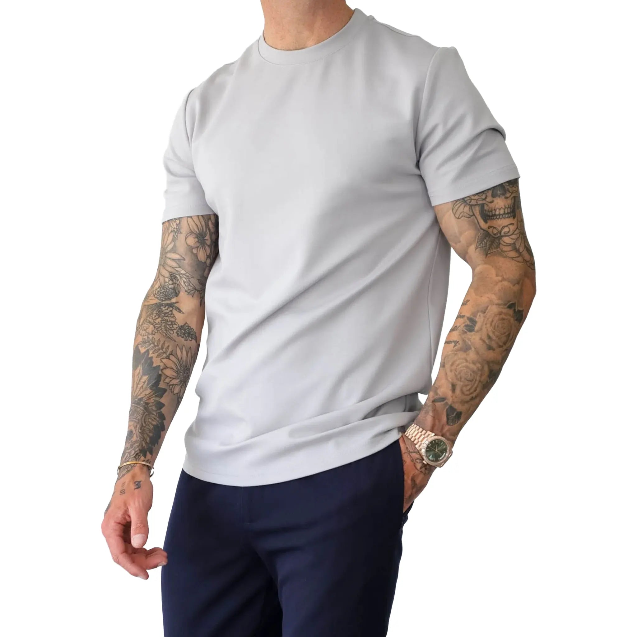 Front View of Belier Premium Pebble T Shirt