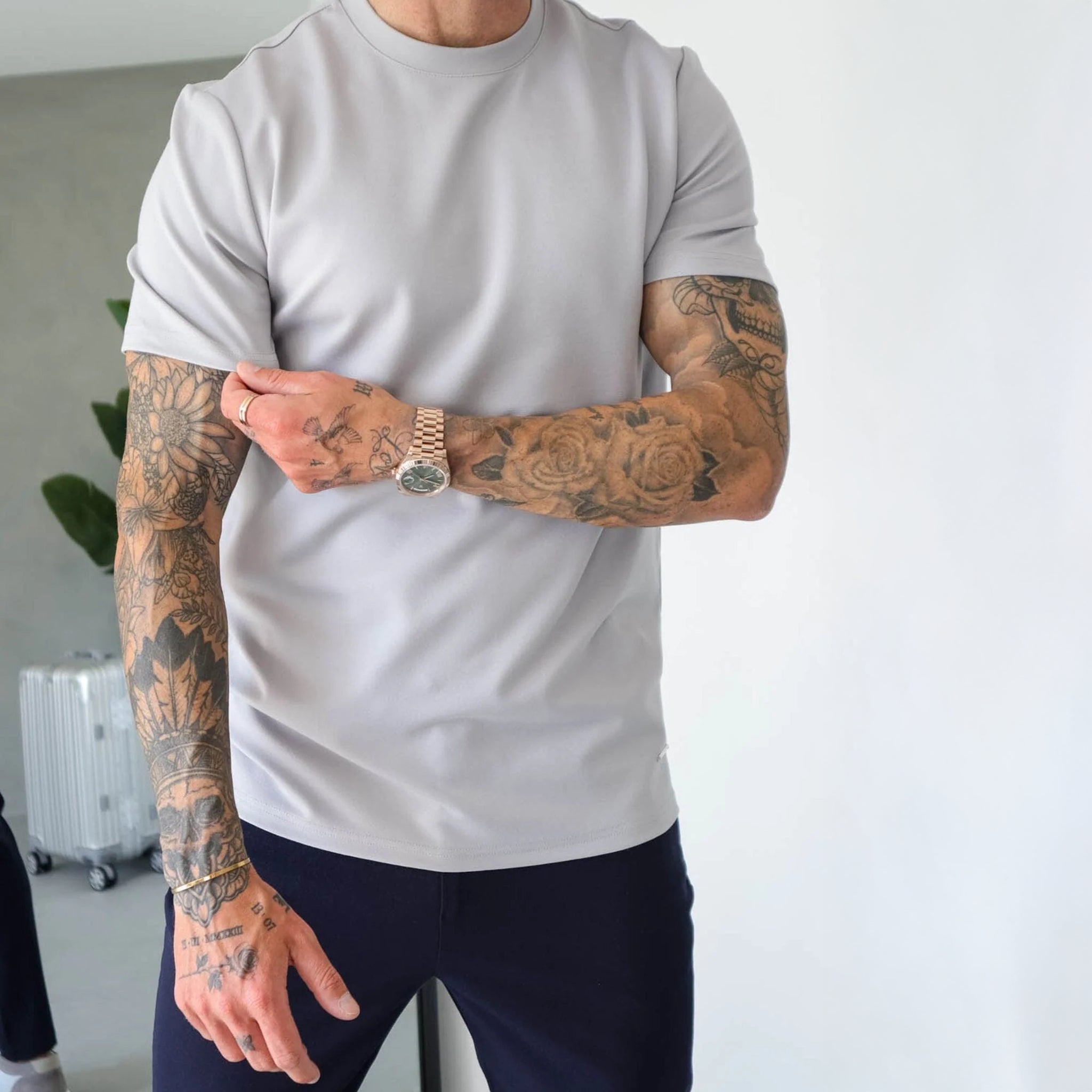 Front View of Belier Premium Pebble T Shirt