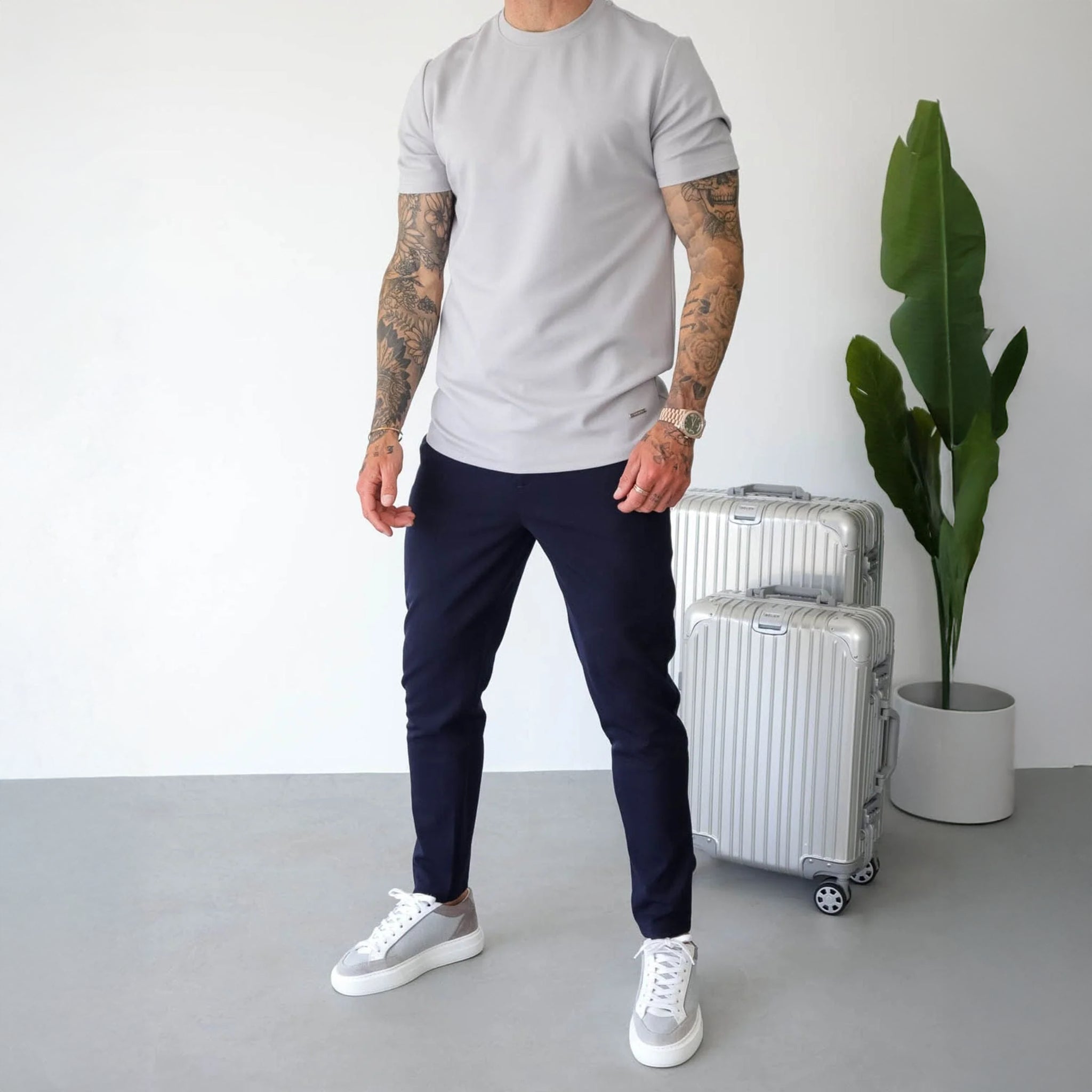 Full Front View of Belier Premium Pebble T Shirt