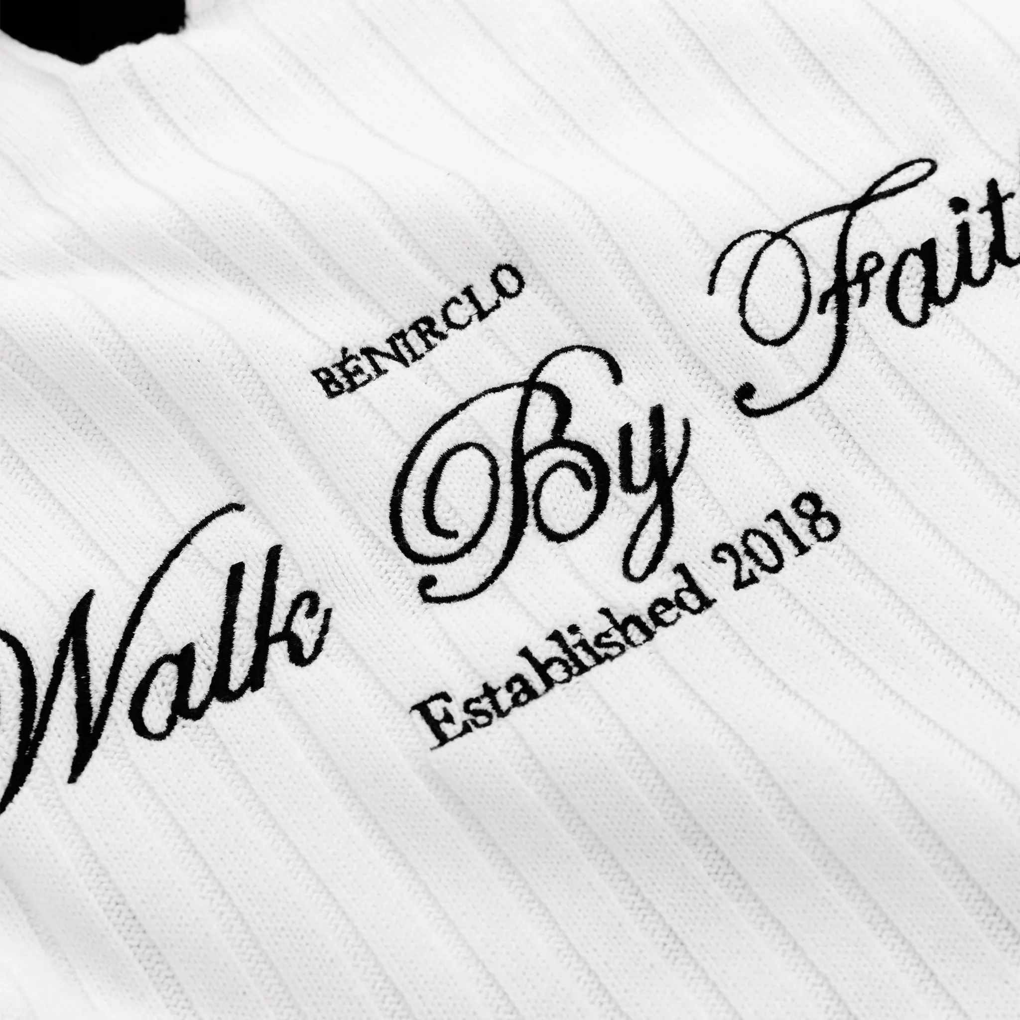 Detailed View of Bénir Clothing Bénir Club White Polo Shirt CLUBSHIRTWHT