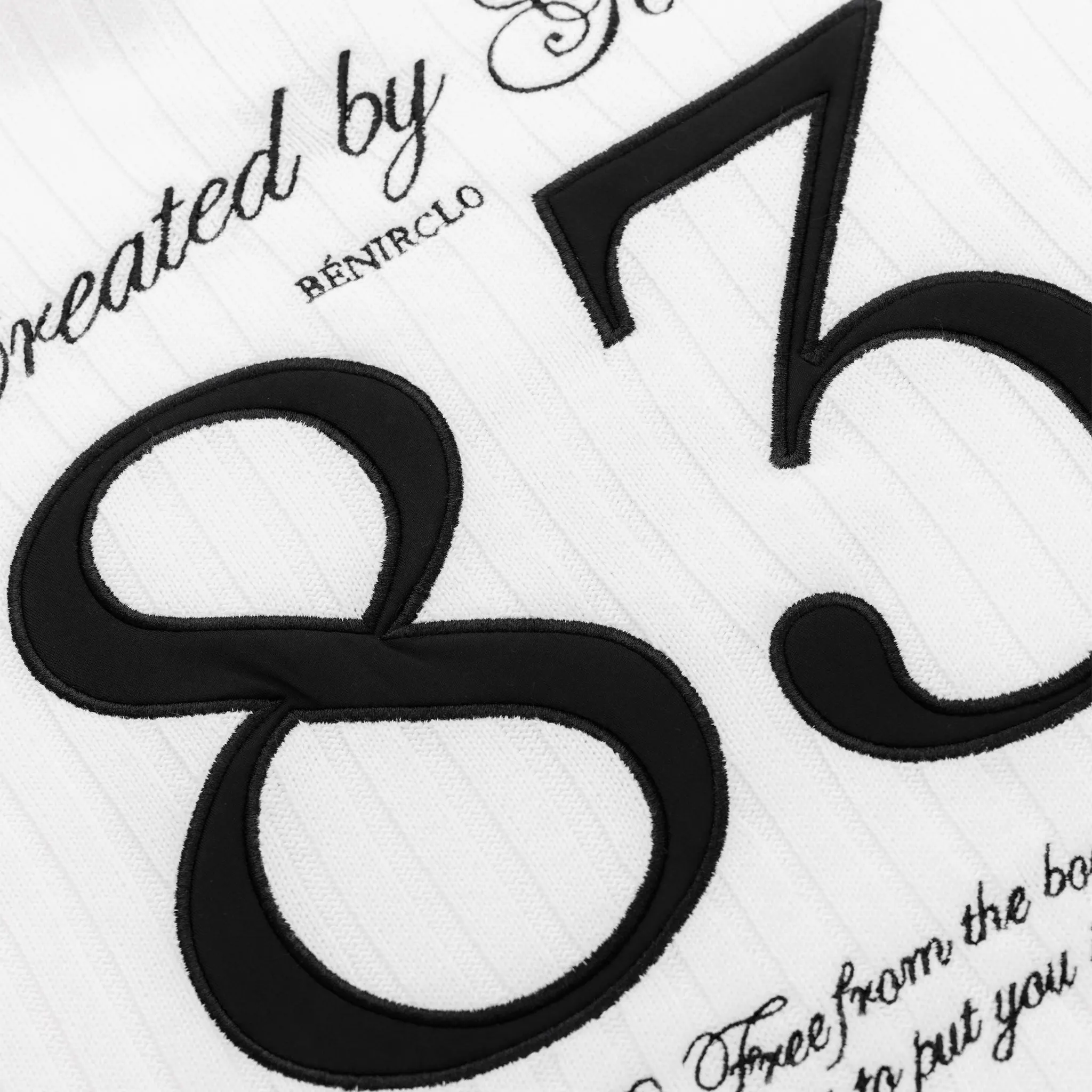 Detailed View of Bénir Clothing Bénir Club White Polo Shirt CLUBSHIRTWHT