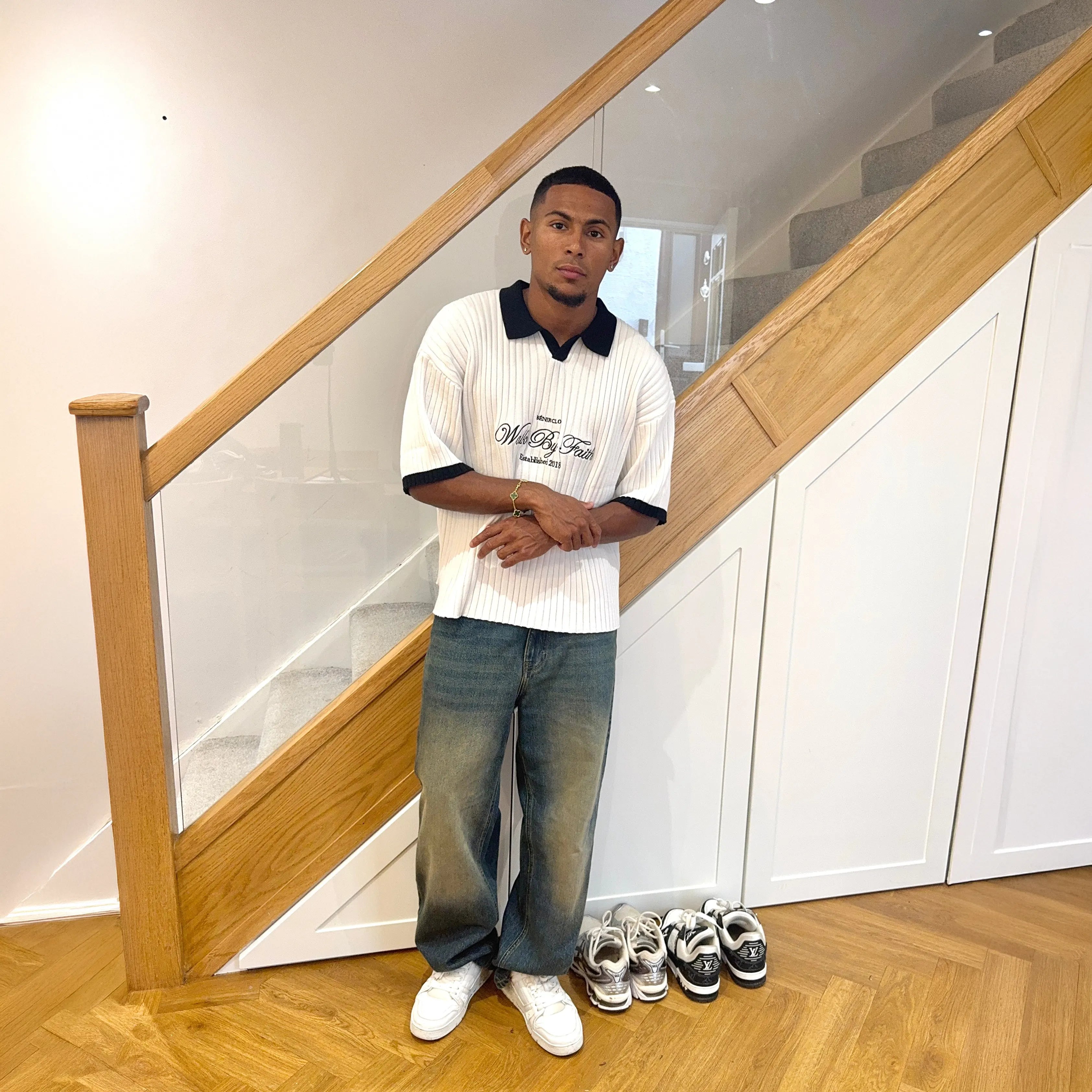 Detailed View of Bénir Clothing Bénir Club White Polo Shirt CLUBSHIRTWHT