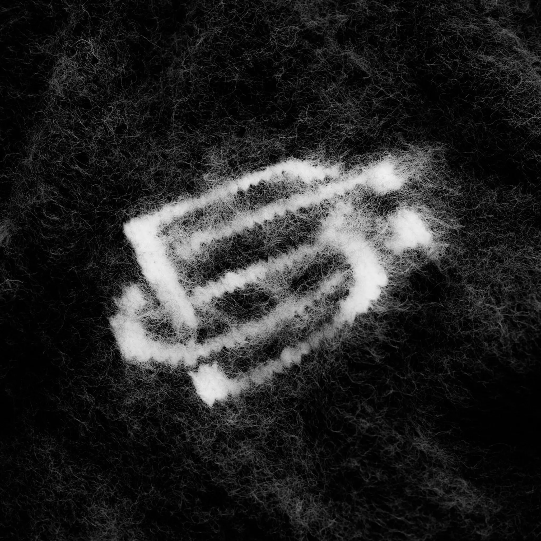 Detailed View of Bénir Clothing Mohair Knit BC Black Sweatshirt MOJUMPBLK