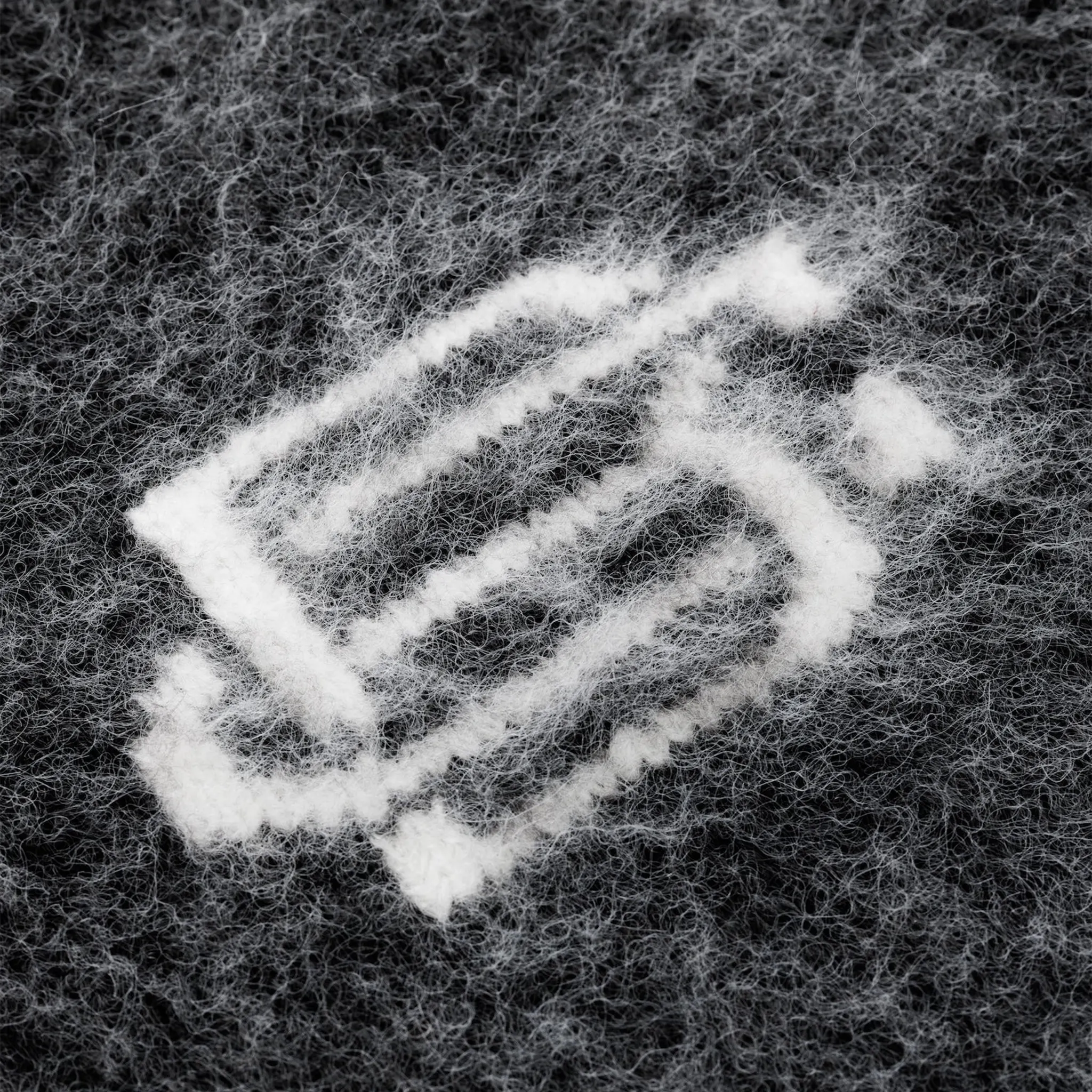 Detailed View of Bénir Clothing Mohair Knit BC Charcoal Sweatpants MOJOGCHAR