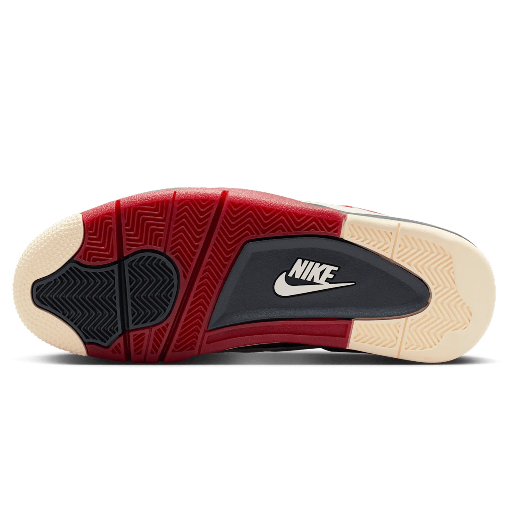 Sole View of Bike Air x Nigel Sylvester x Air Jordan 4 Retro OG Brick After Brick IQ8055-100