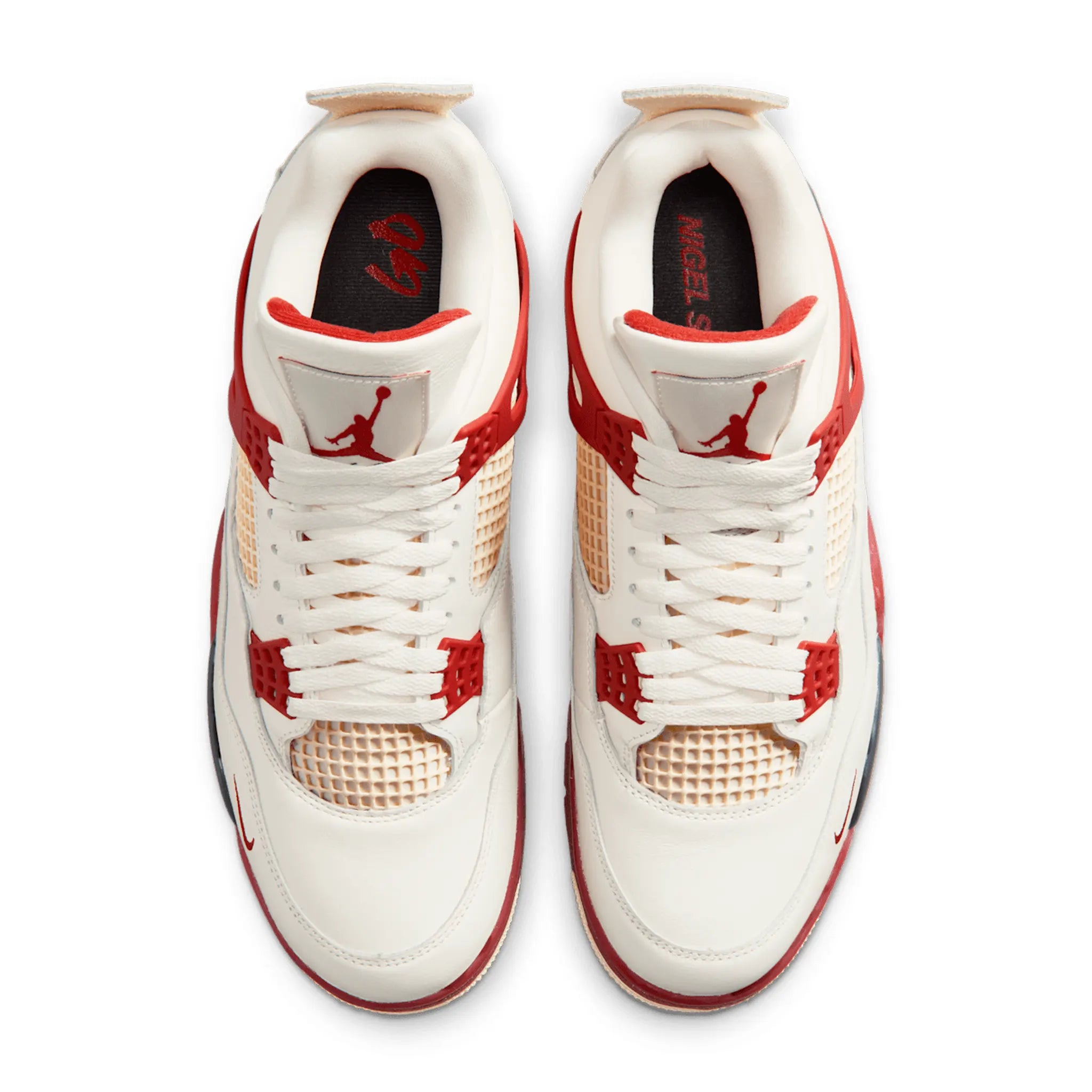 Upper View of Bike Air x Nigel Sylvester x Air Jordan 4 Retro OG Brick After Brick IQ8055-100