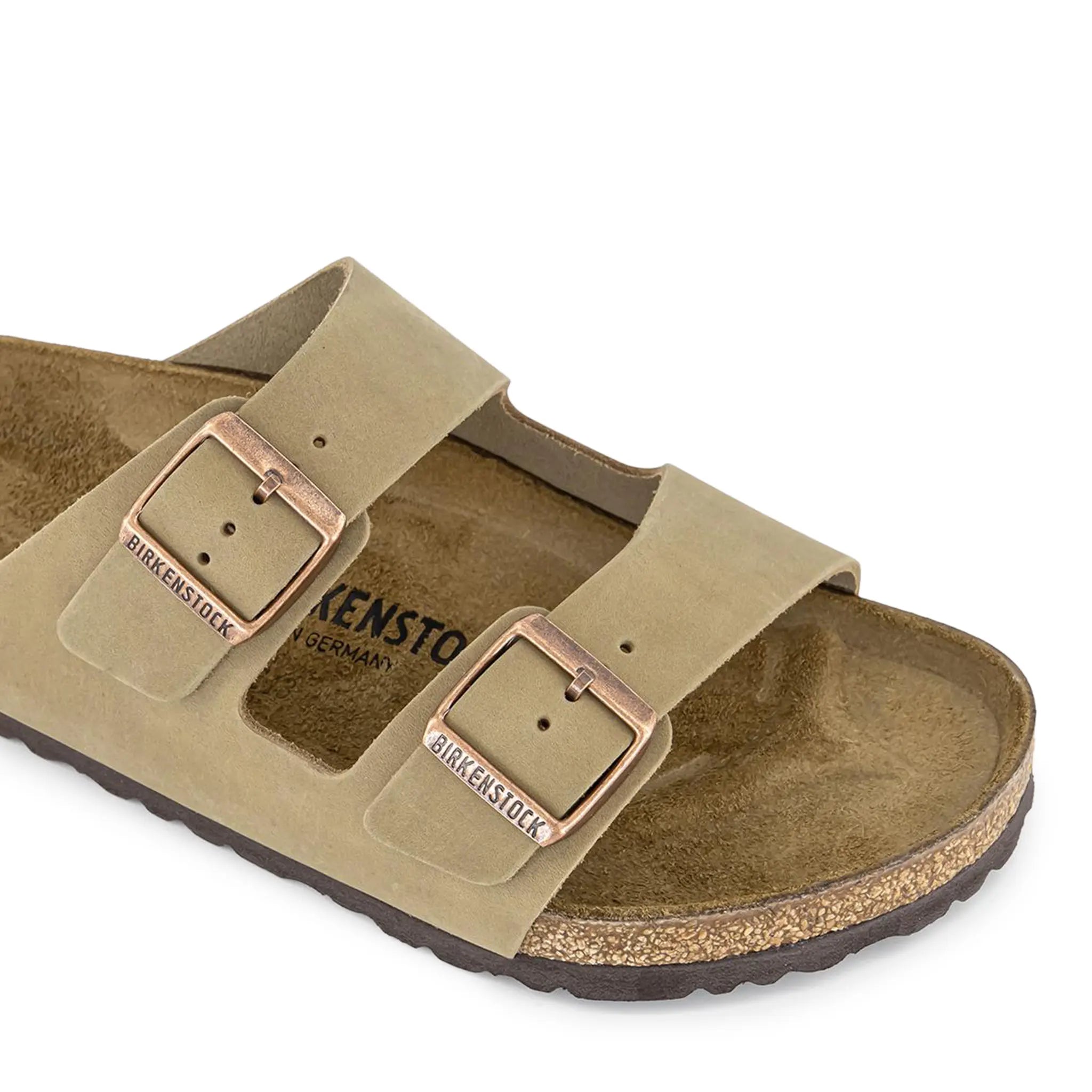 Front Side View of Birkenstock Arizona Sandals Oiled Tobacco