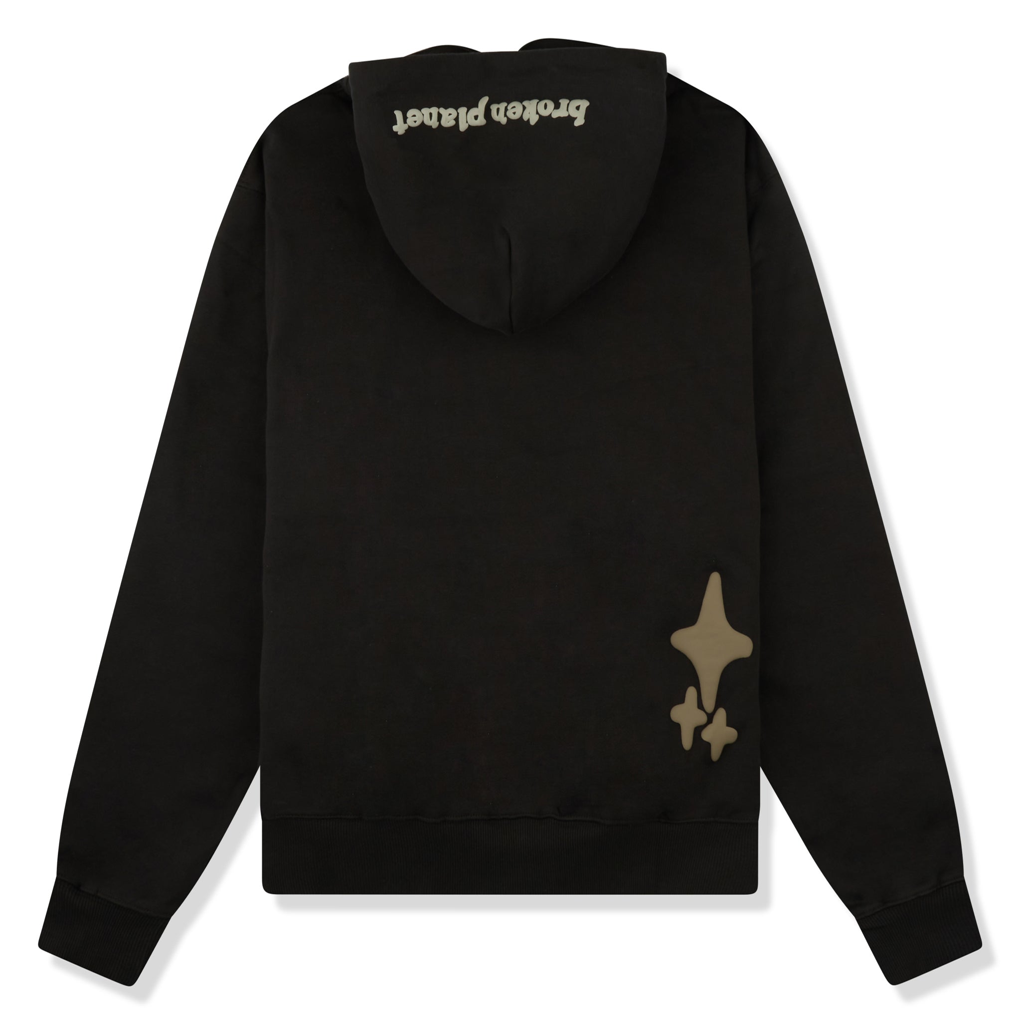 Image of Broken Planet Far Side of The Moon Soot Black Hoodie