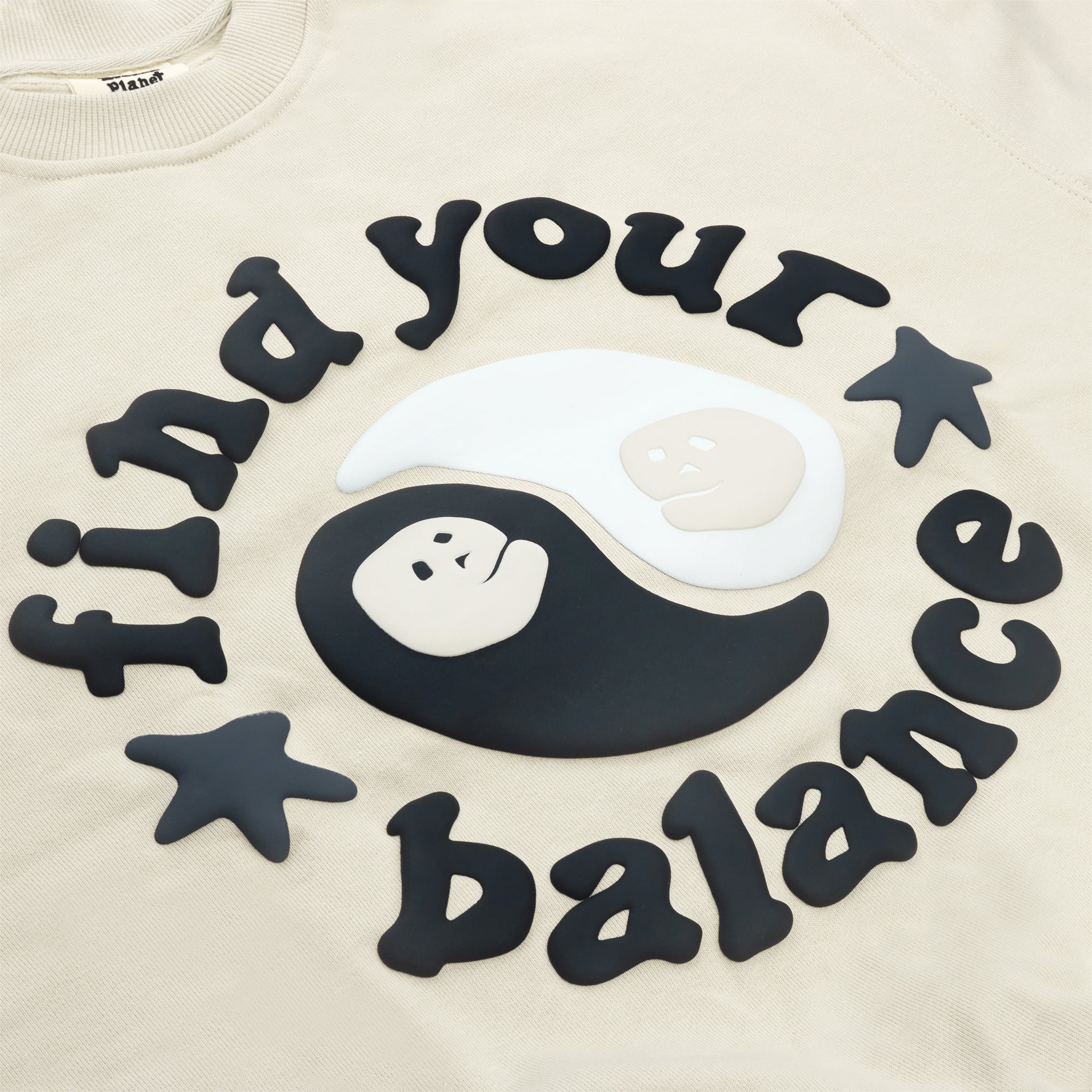 Logo view of Broken Planet Find Your Balance Bone White Crewneck BP-FYB-CN-B_WHITE