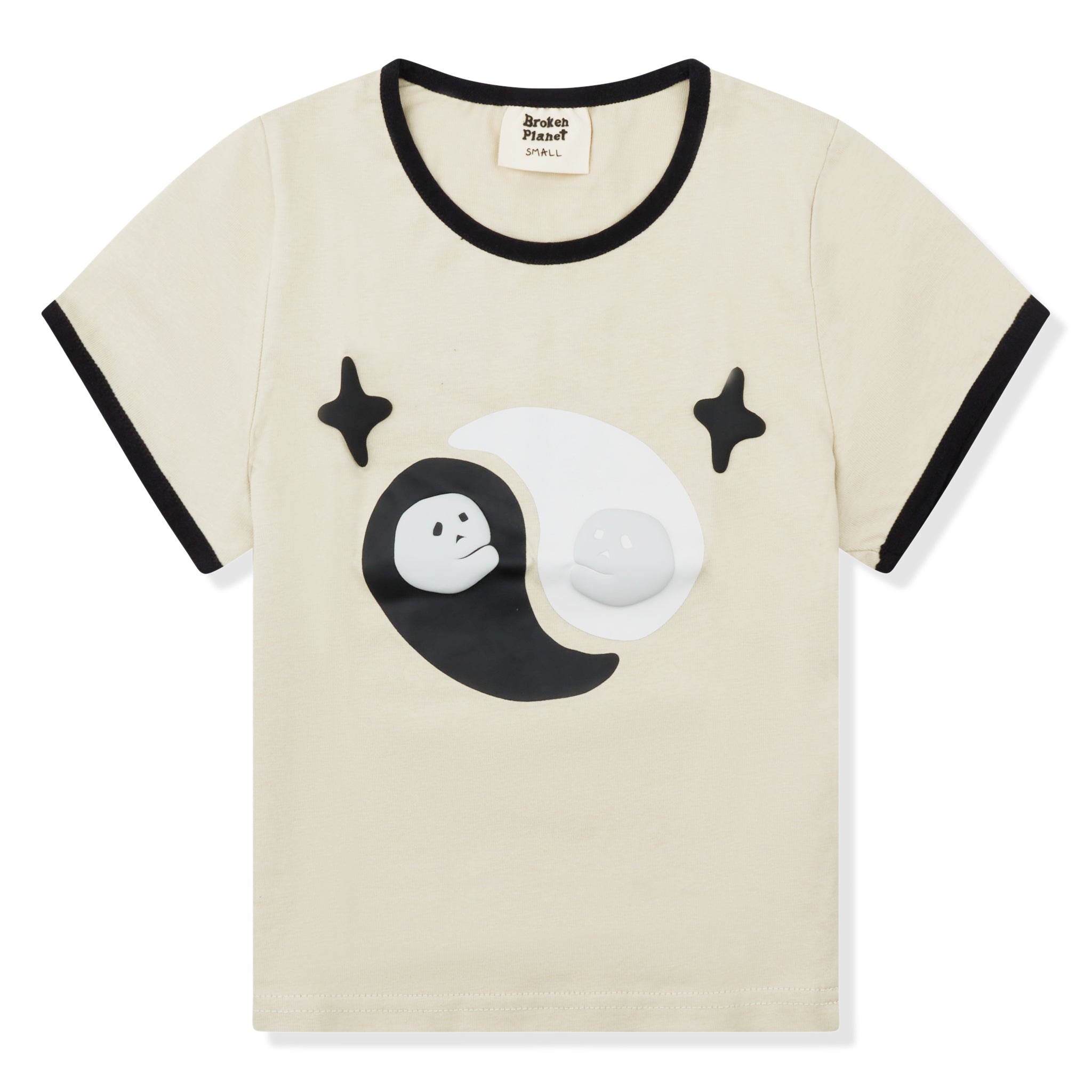 Front view of Broken Planet Find Your Balance Bone White Kids T Shirt BP-FYB-BT-B_WHITE