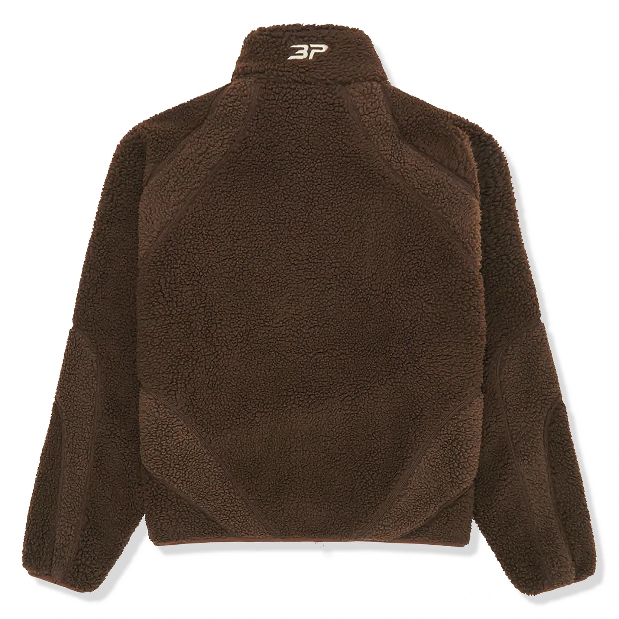 Back view of Broken Planet Mocha Polar Fleece BP-PL-FL-M_BROWN