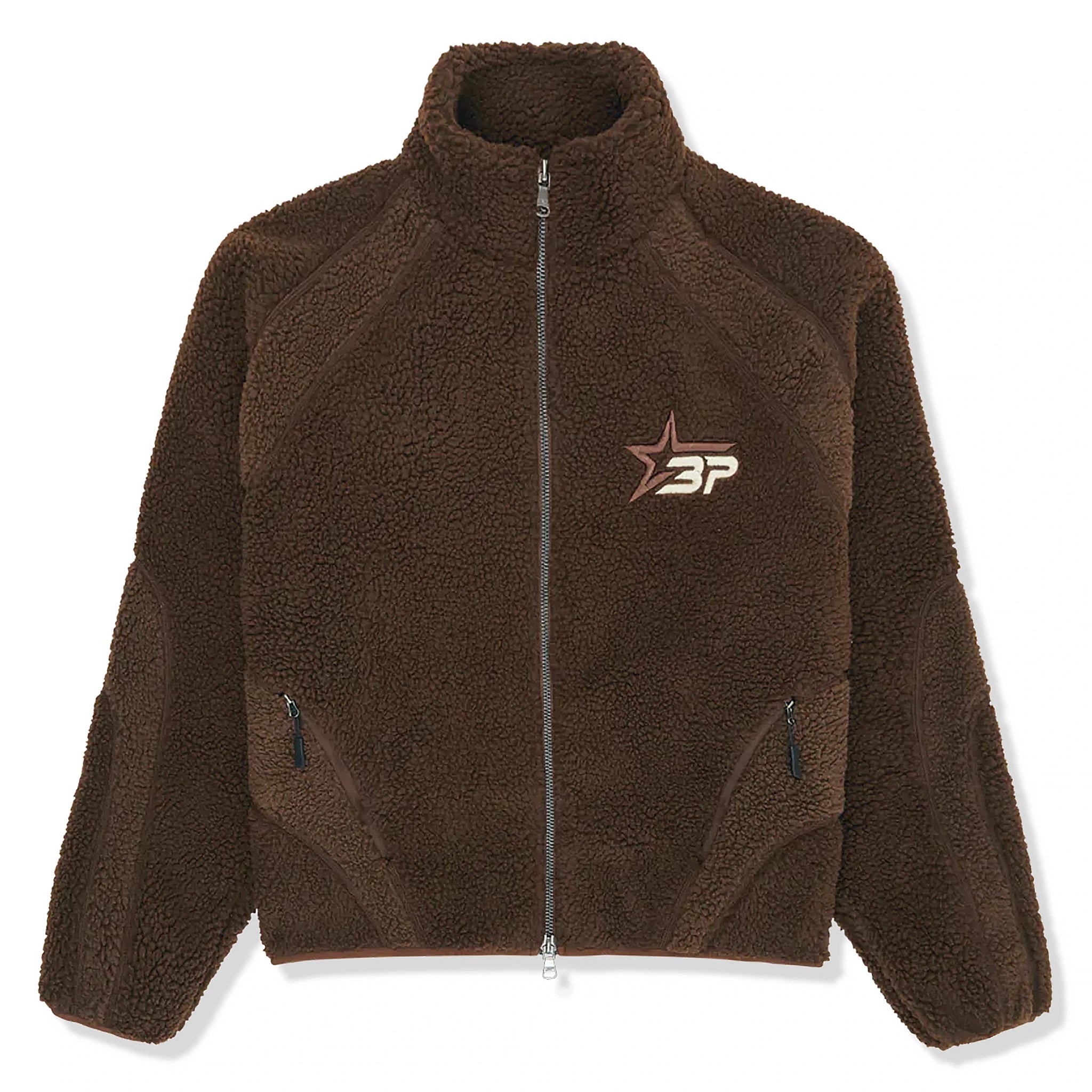 Front view of Broken Planet Mocha Polar Fleece BP-PL-FL-M_BROWN