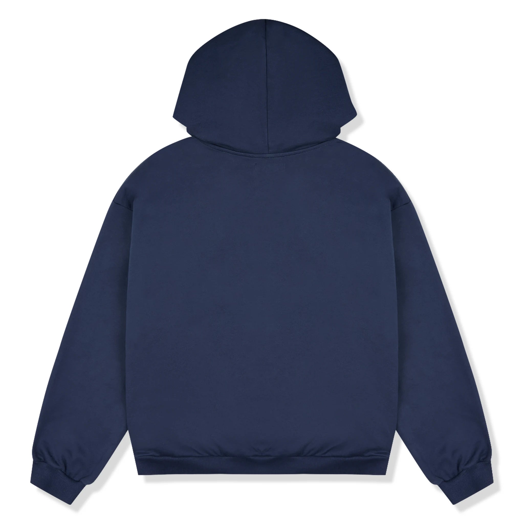 Back view of Broken Planet Zip-Up Deep Navy Hoodie BP-J25-ZUH-D_NAVY