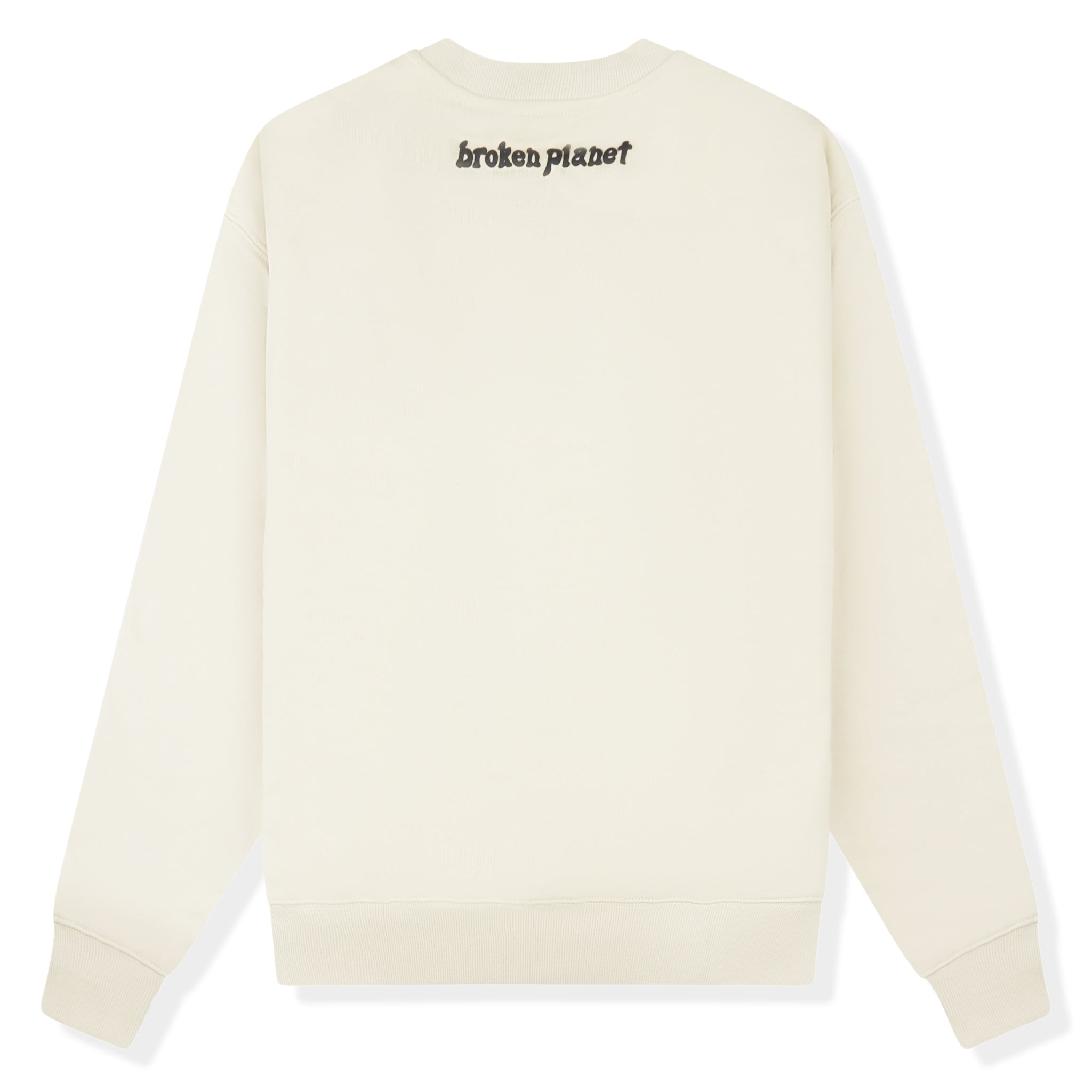 Back view of Broken Planet Find Your Balance Bone White Crewneck BP-FYB-CN-B_WHITE
