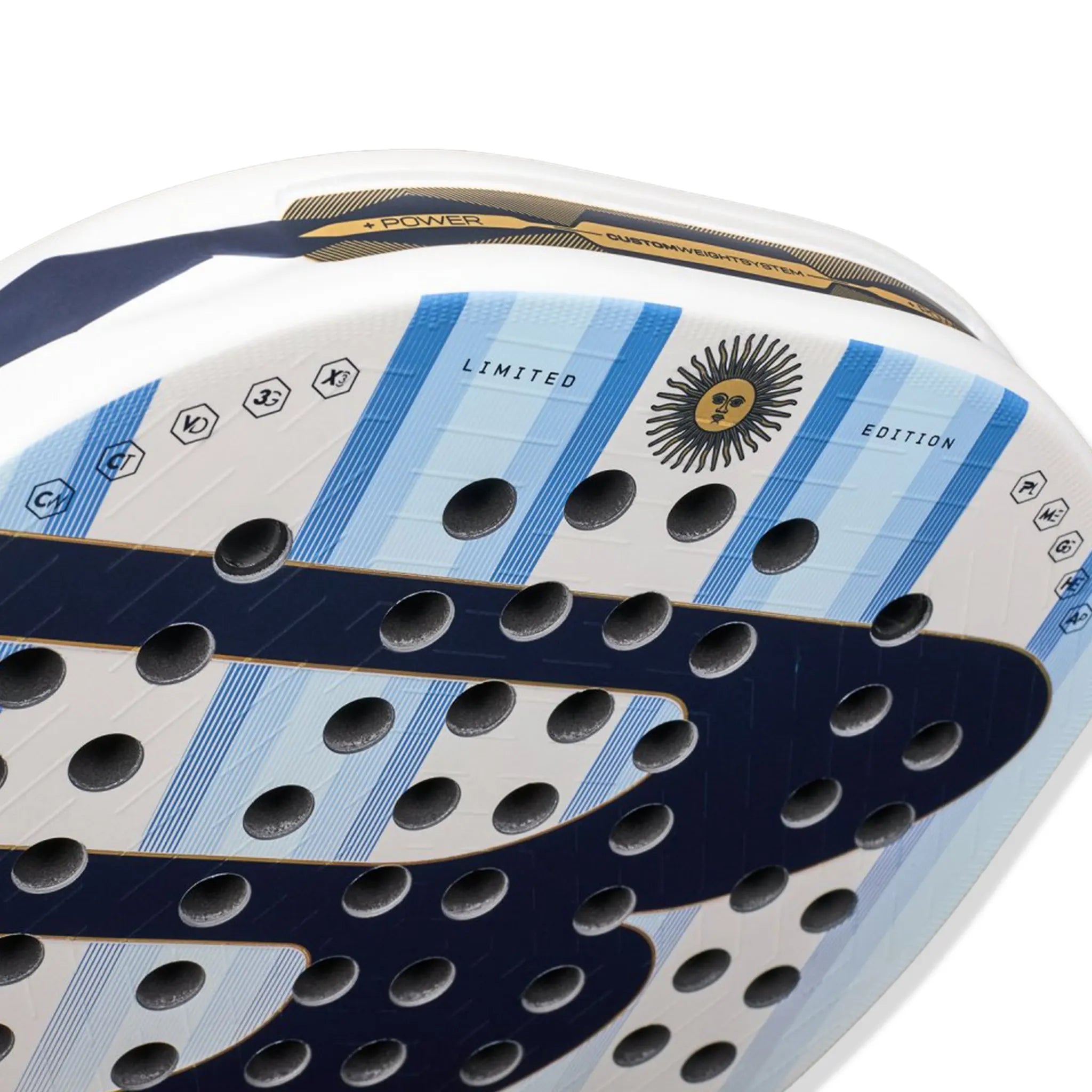 Detailed View of Bullpadel Neuron 02 Edge Argentina 26 Padel Racket