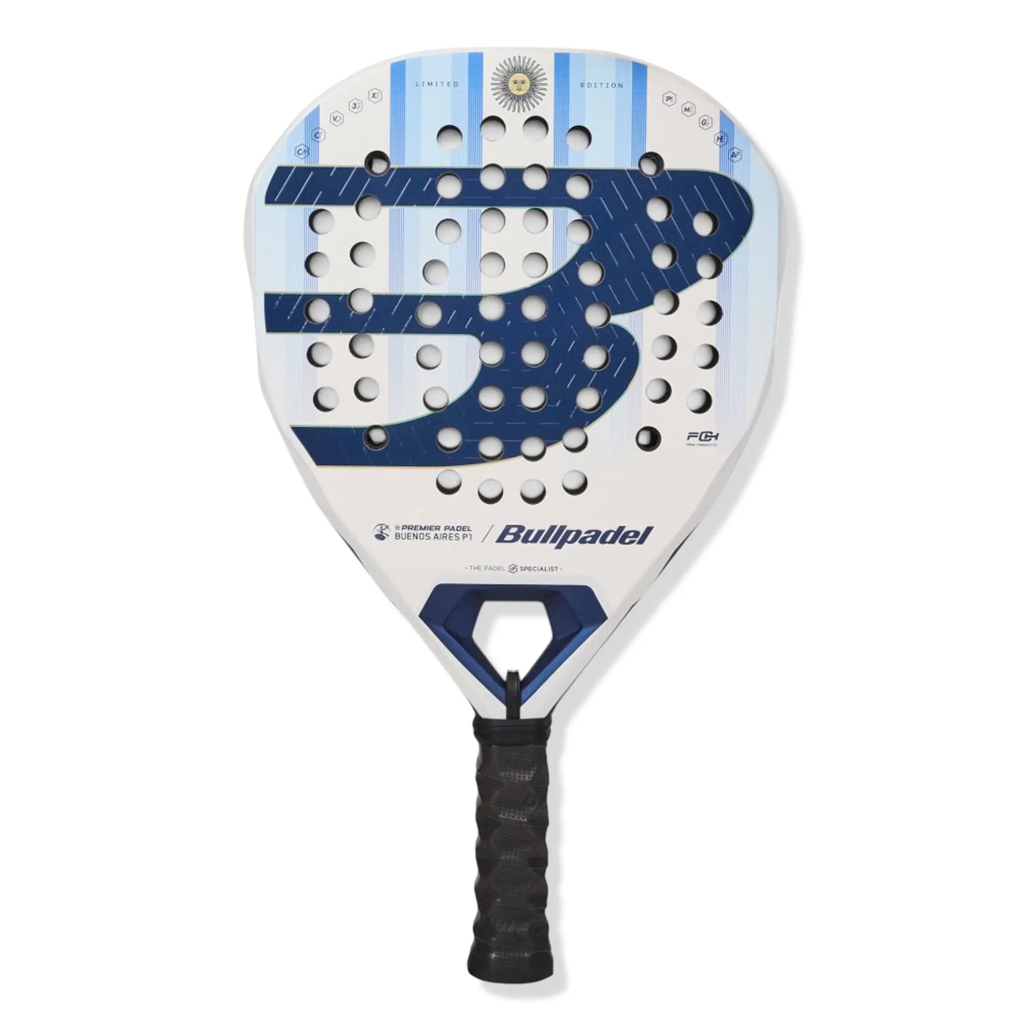 Front View of Bullpadel Neuron 02 Edge Argentina 26 Padel Racket
