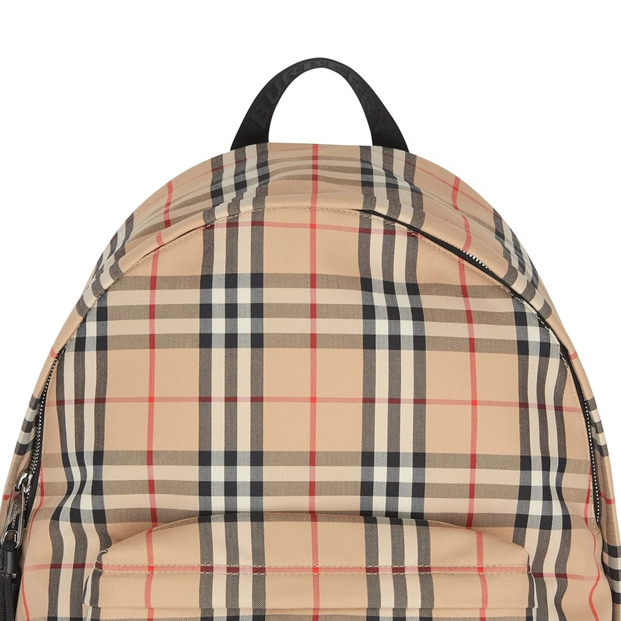 Front Detail view of Burberry Beige Vintage Check Backpack 80841131