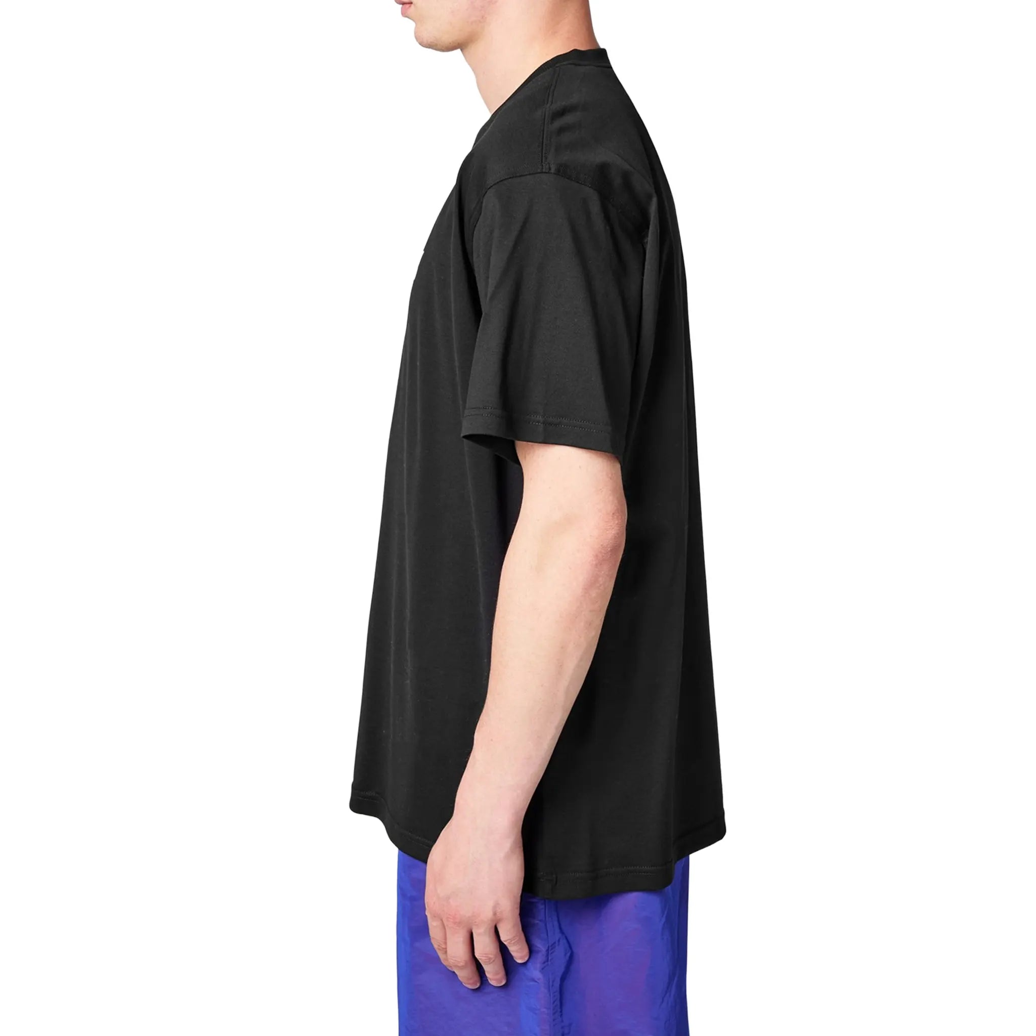 Side View of Burberry Harriston Black T Shirt