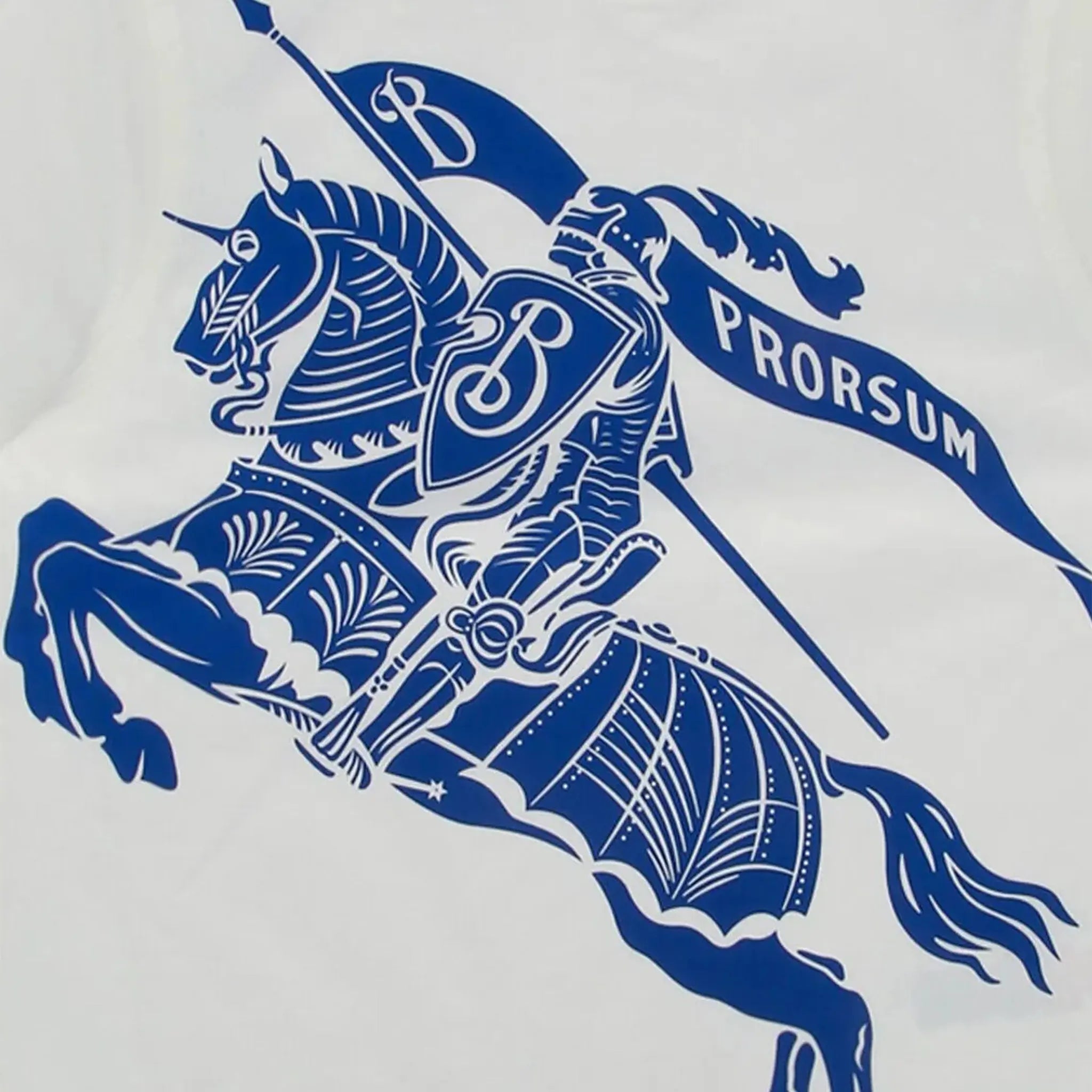 Logo View of Burberry Kids Cedar Knight White T Shirt BURS5080135224