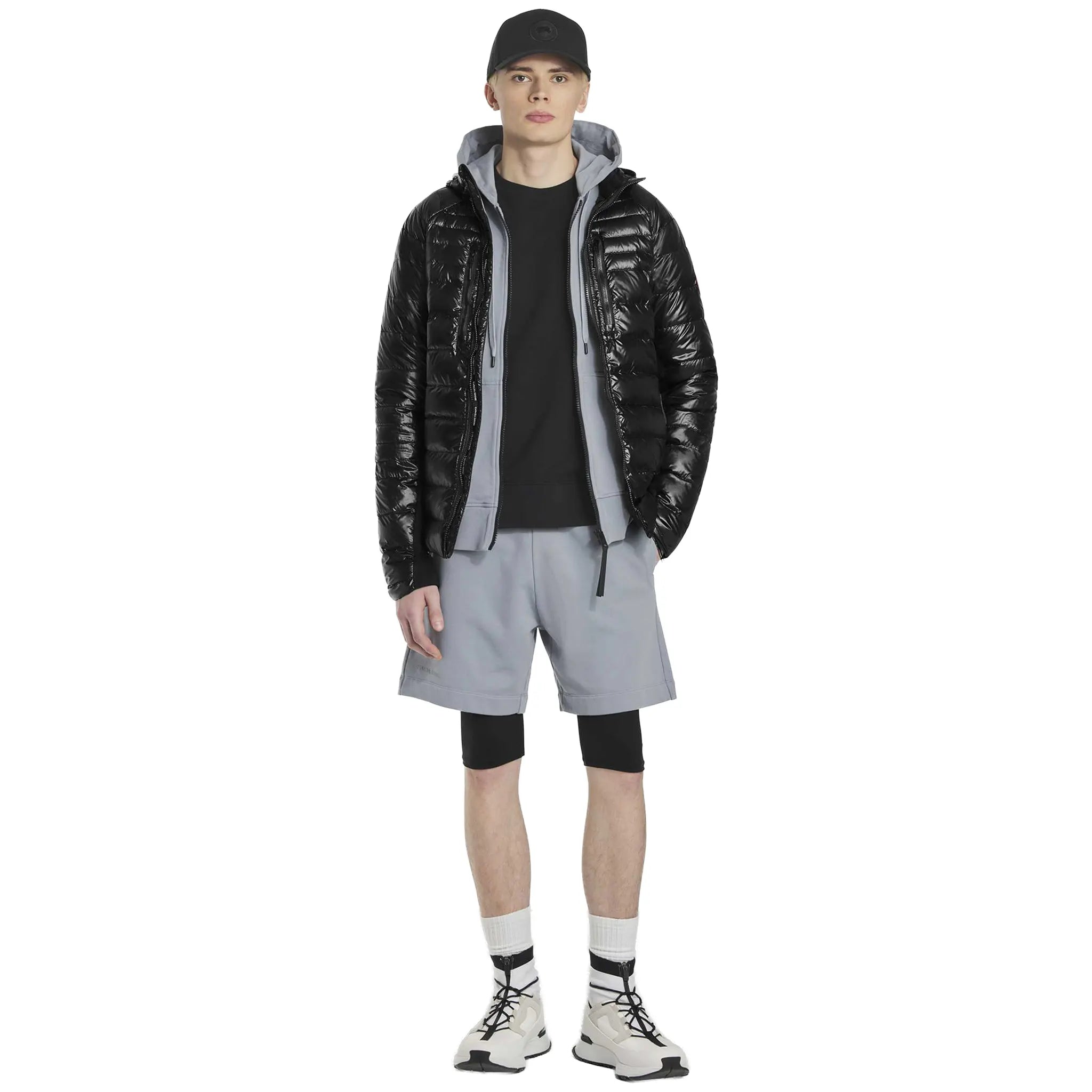 Front Full View of Canada Goose Hybridge Light Black Jacket 2719M