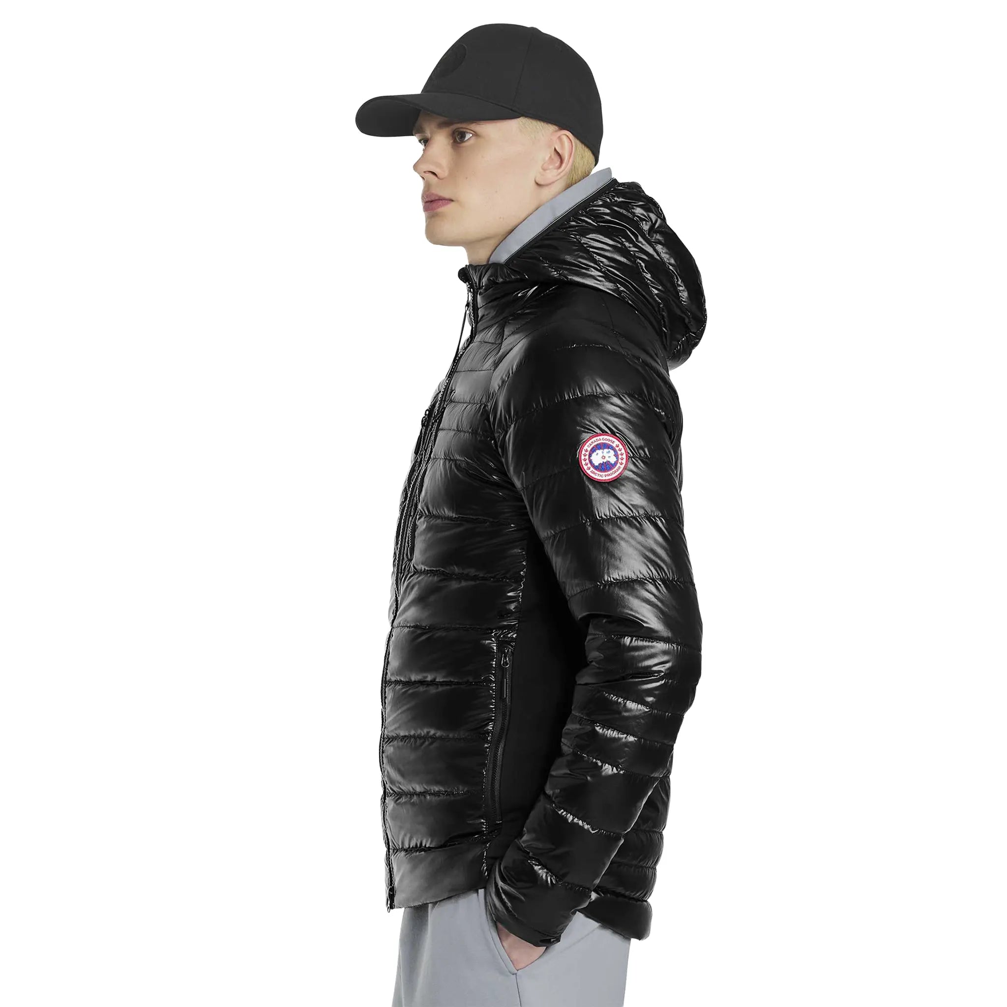 Side View of Canada Goose Hybridge Light Black Jacket 2719M