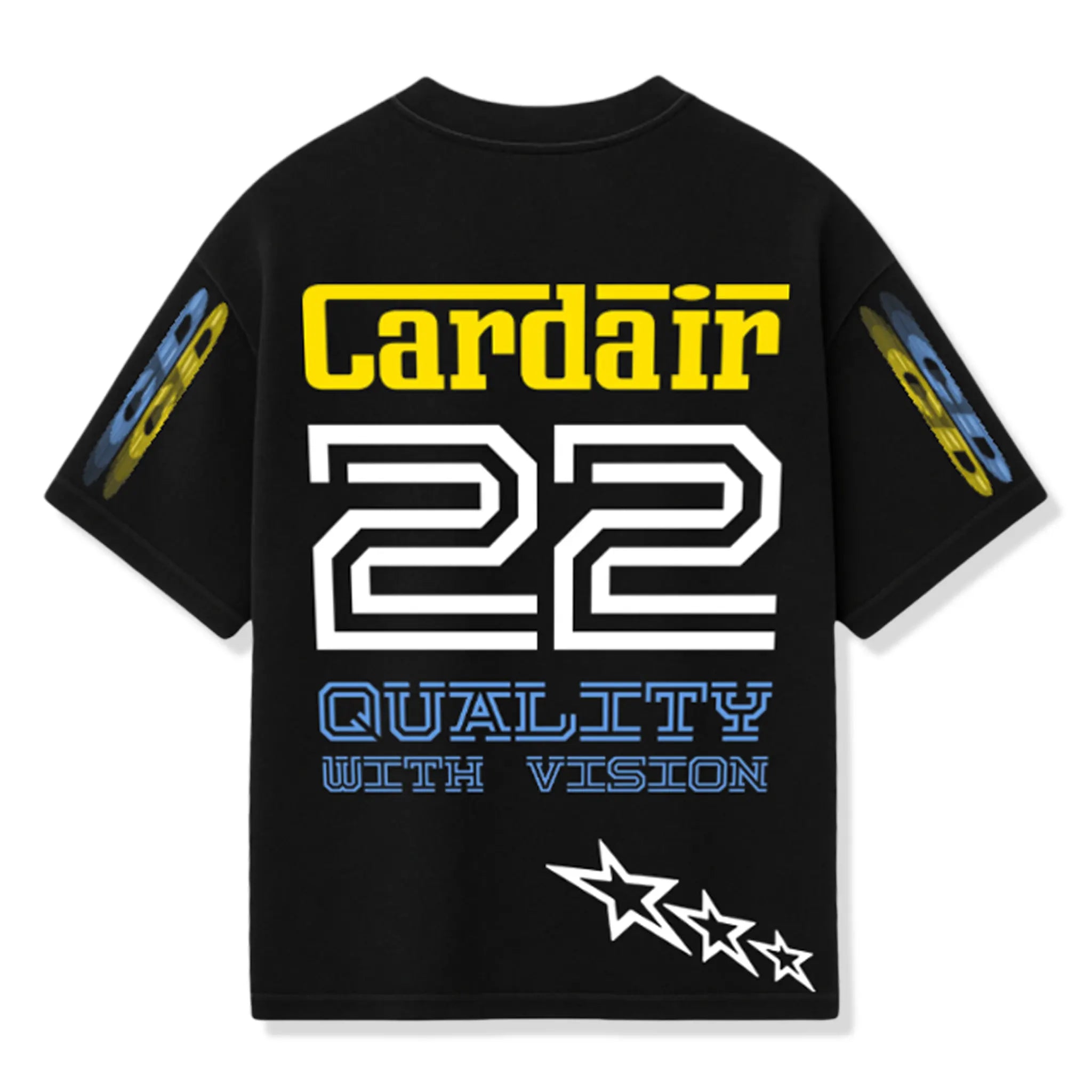 Back View of Cardair Racing Club Black T-Shirt