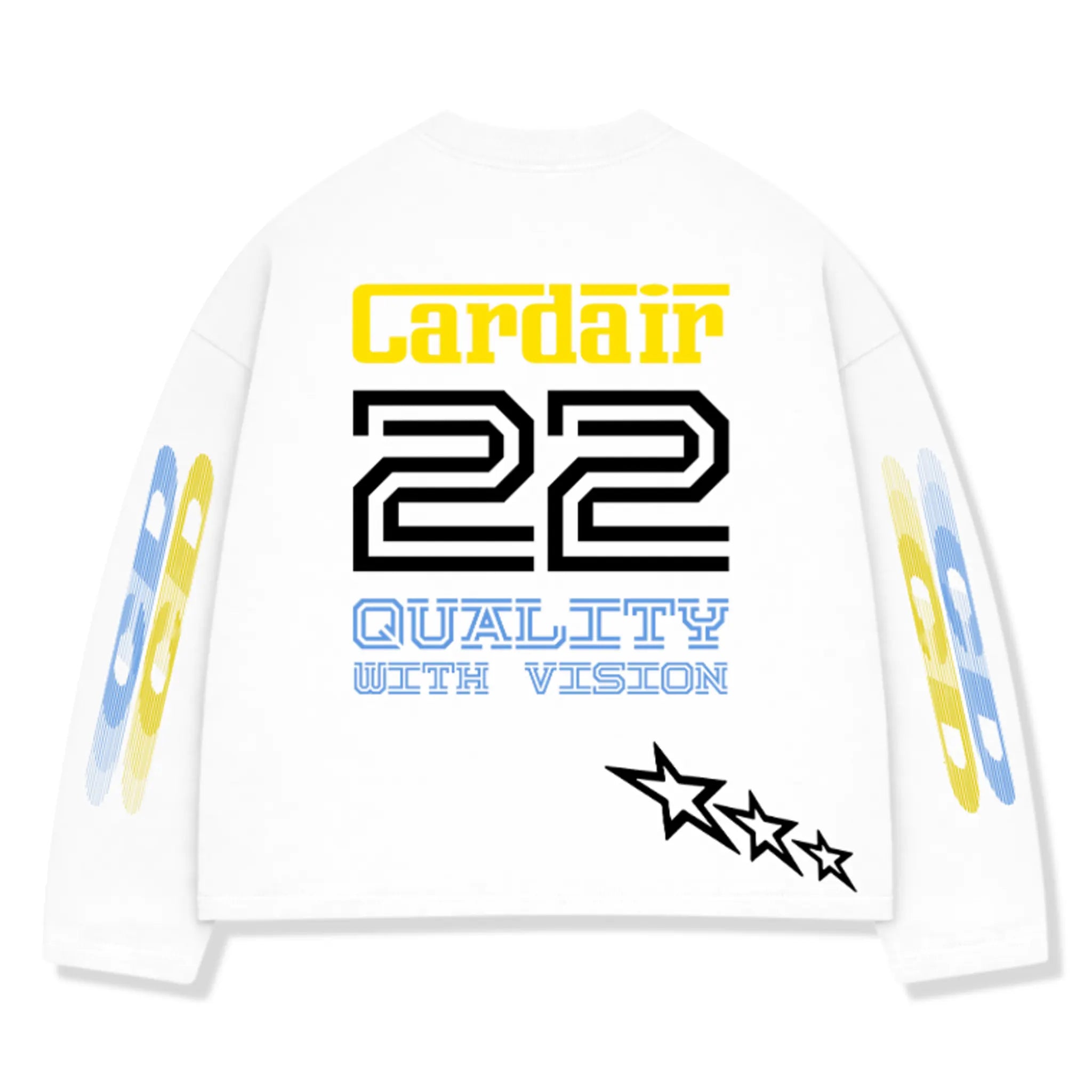 Back View of Cardair Racing Club L/S White T-Shirt