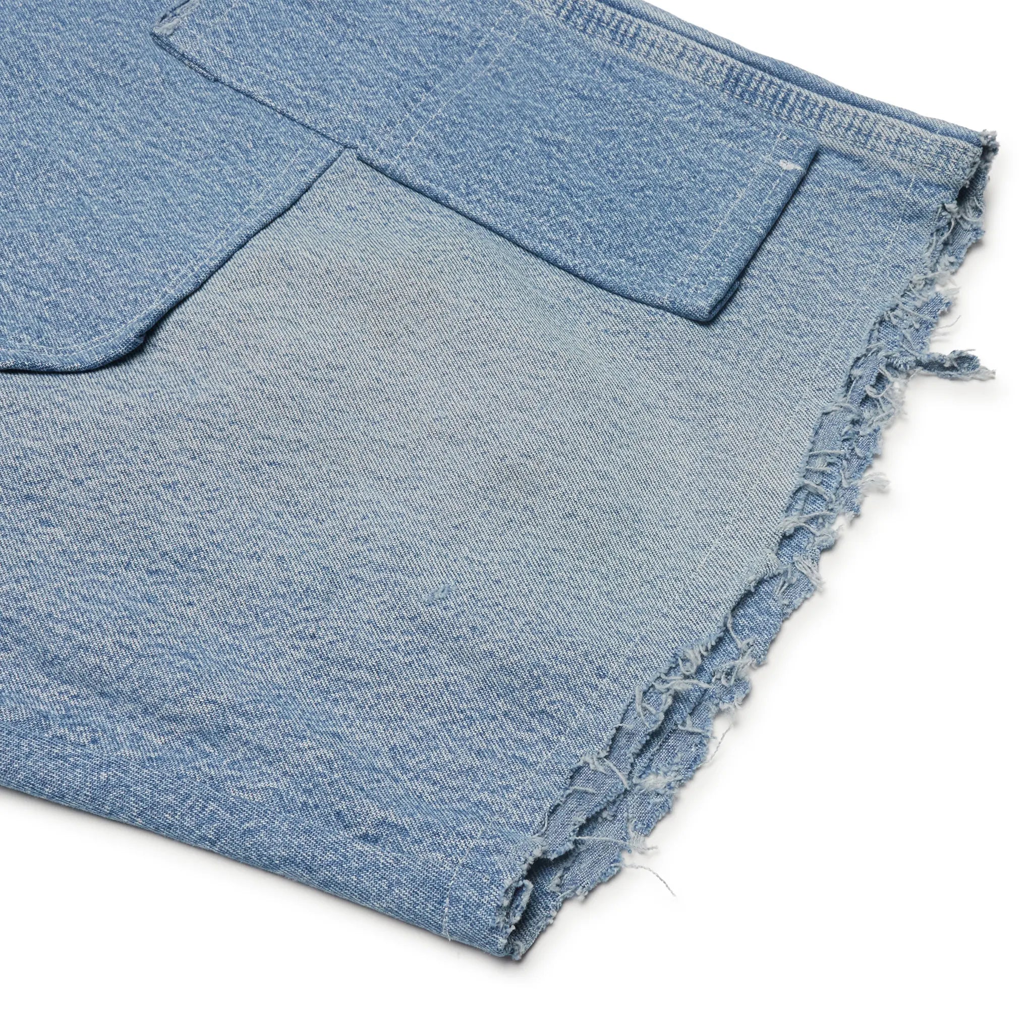 Detailed View of Carhartt Carpenter Blue Shorts