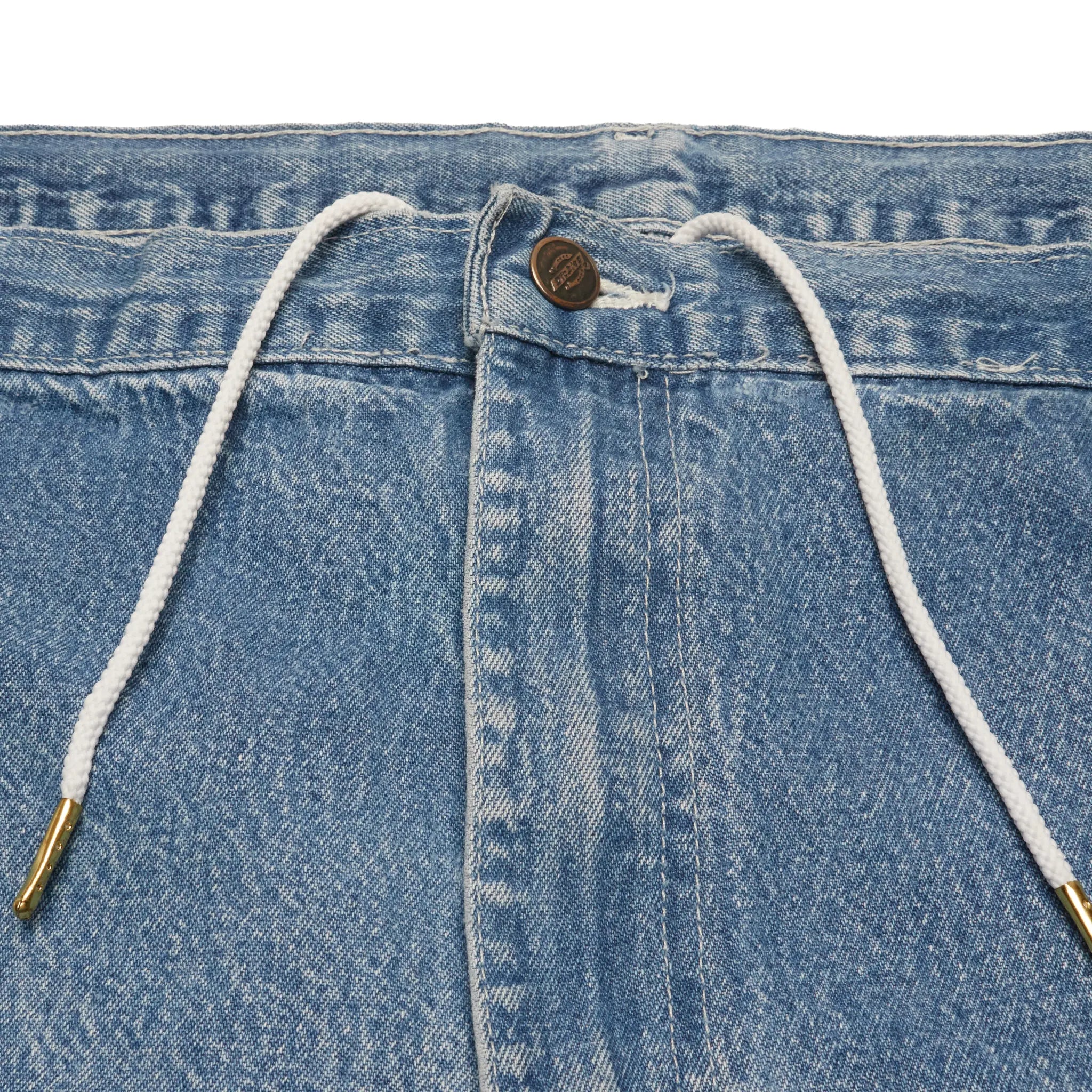 Detailed View of Carhartt Carpenter Blue Shorts