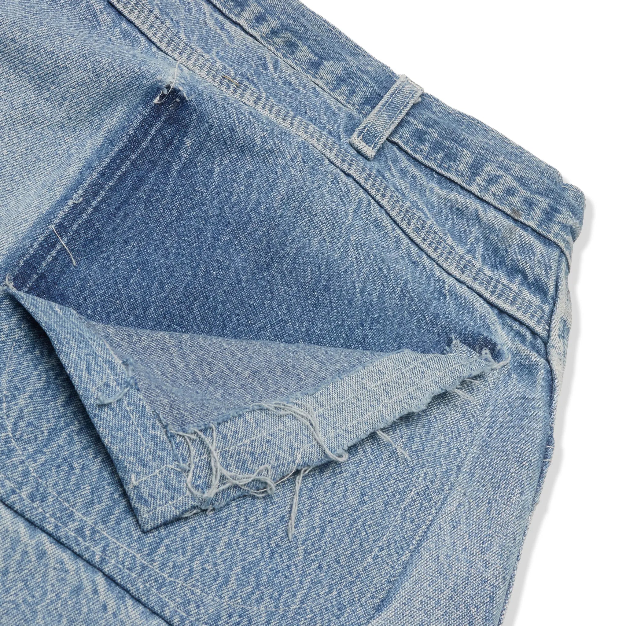 Detailed View of Carhartt Carpenter Blue Shorts
