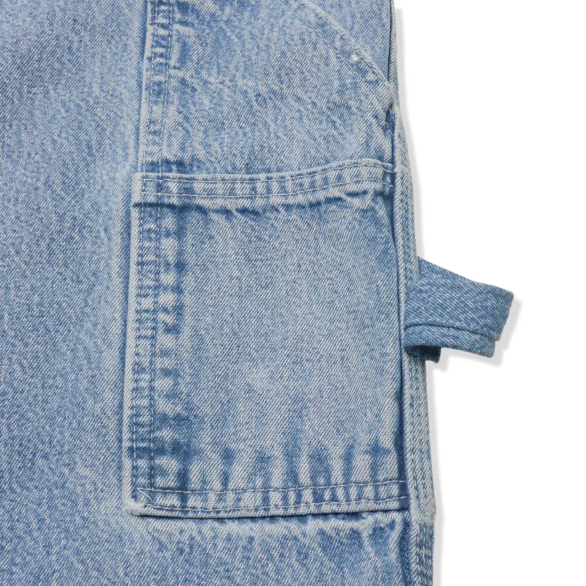 Detailed View of Carhartt Carpenter Blue Shorts