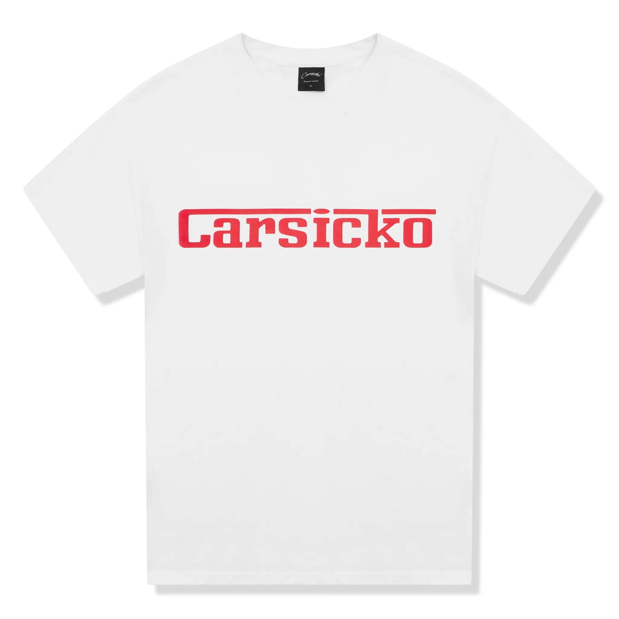 Front view of Carsicko Carrari White T Shirt