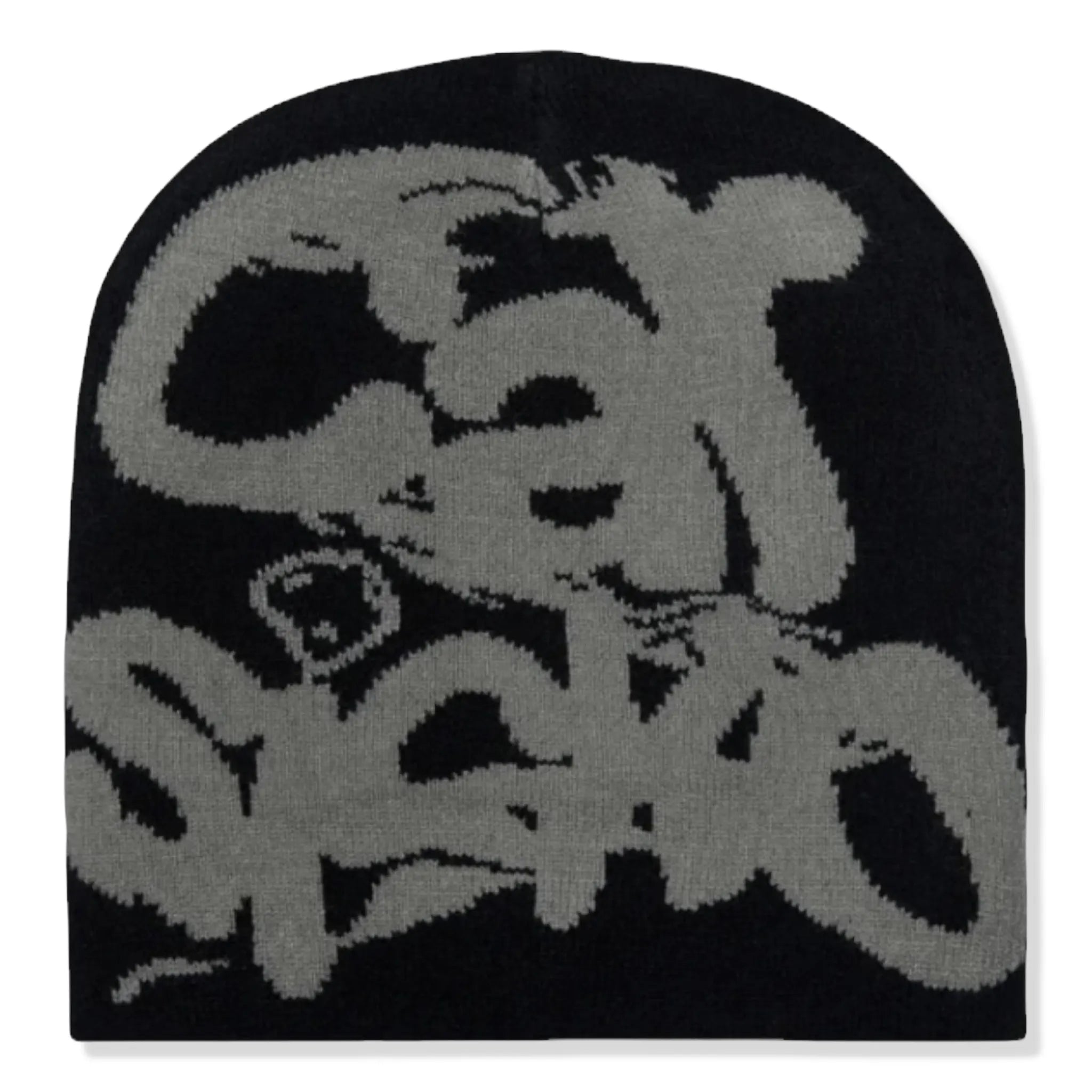 Back View of Carsicko World Black Grey Beanie