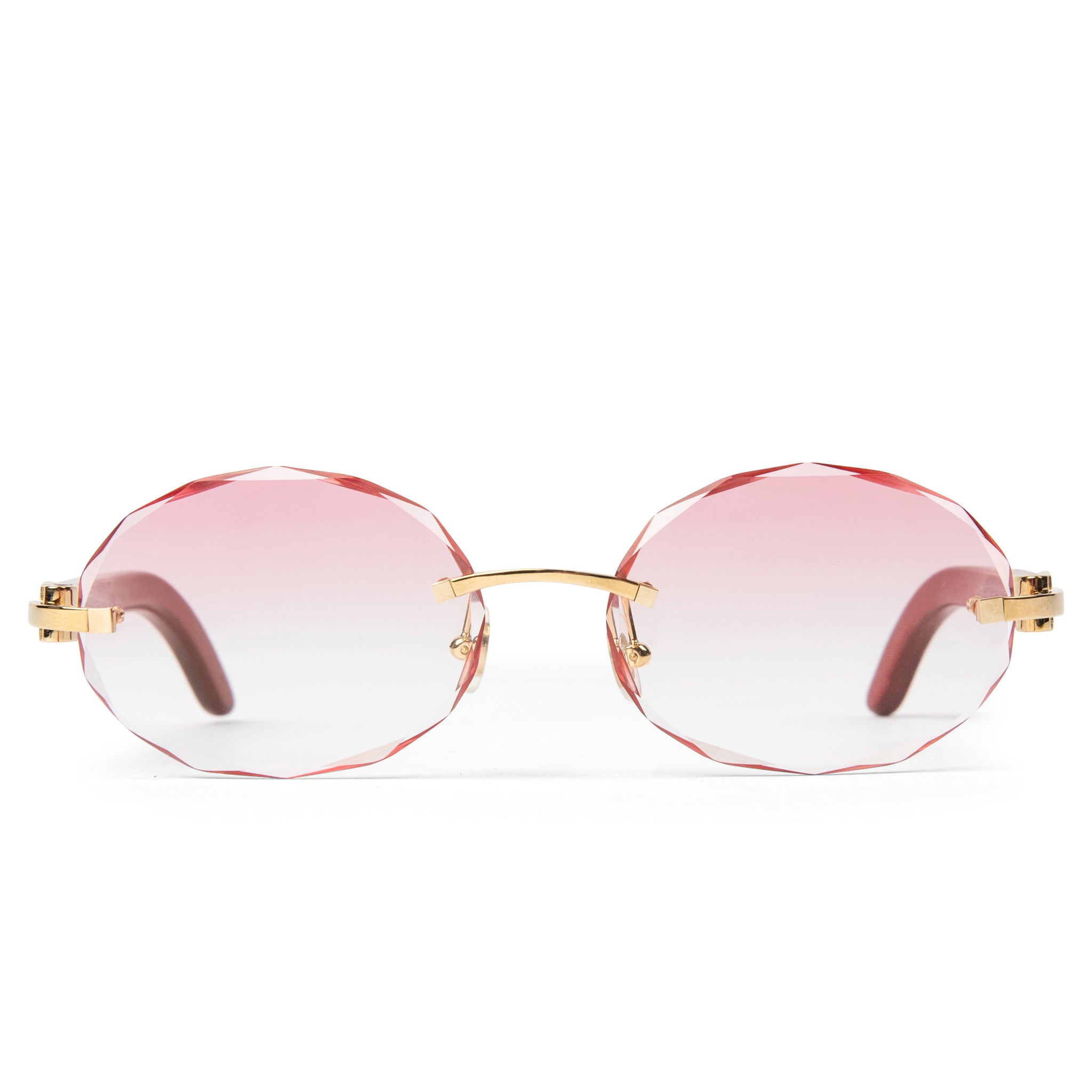 Image of Cartier Eyewear Custom CT0052O-006 C Decor Rimless Sunglasses