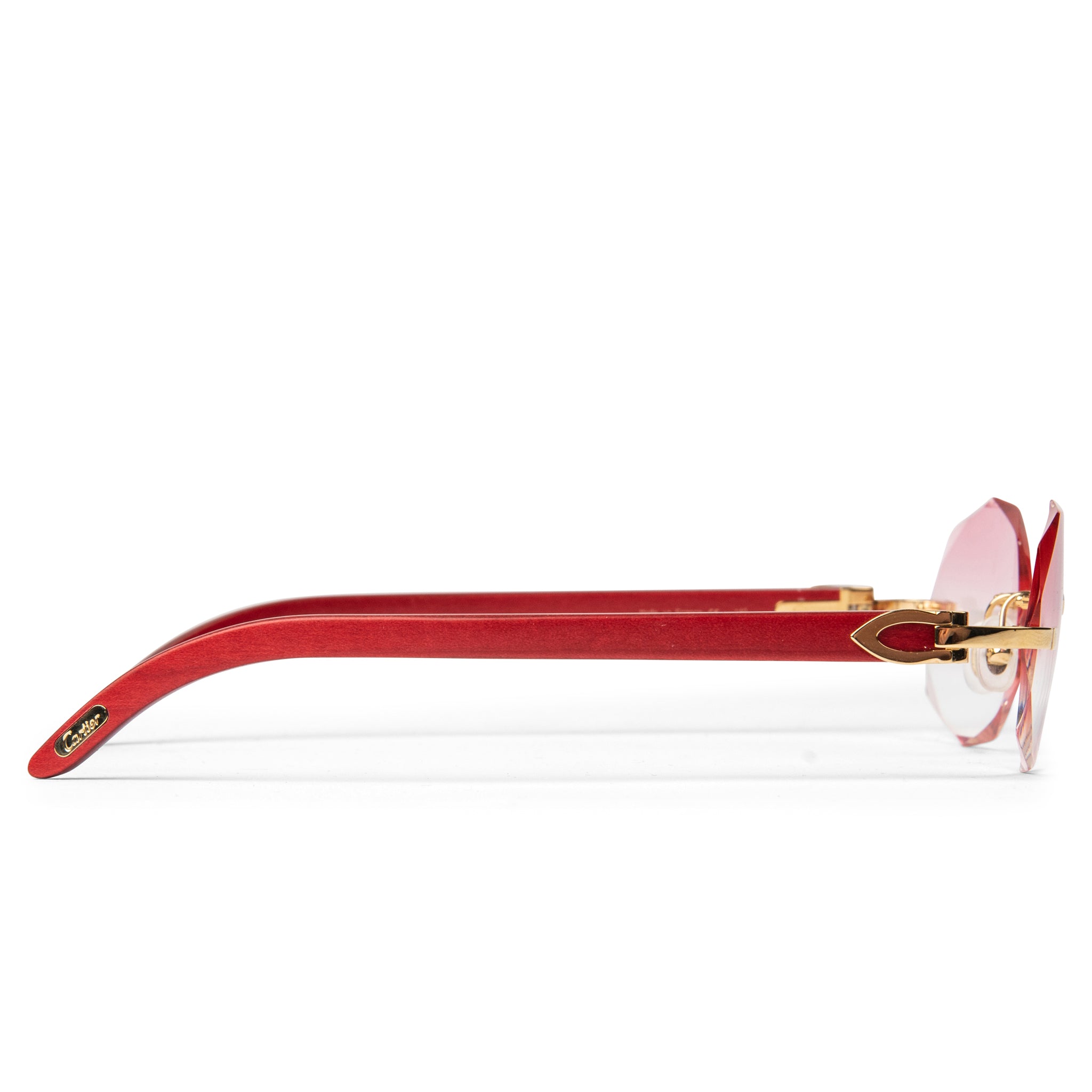 Image of Cartier Eyewear Custom CT0052O-006 C Decor Rimless Sunglasses
