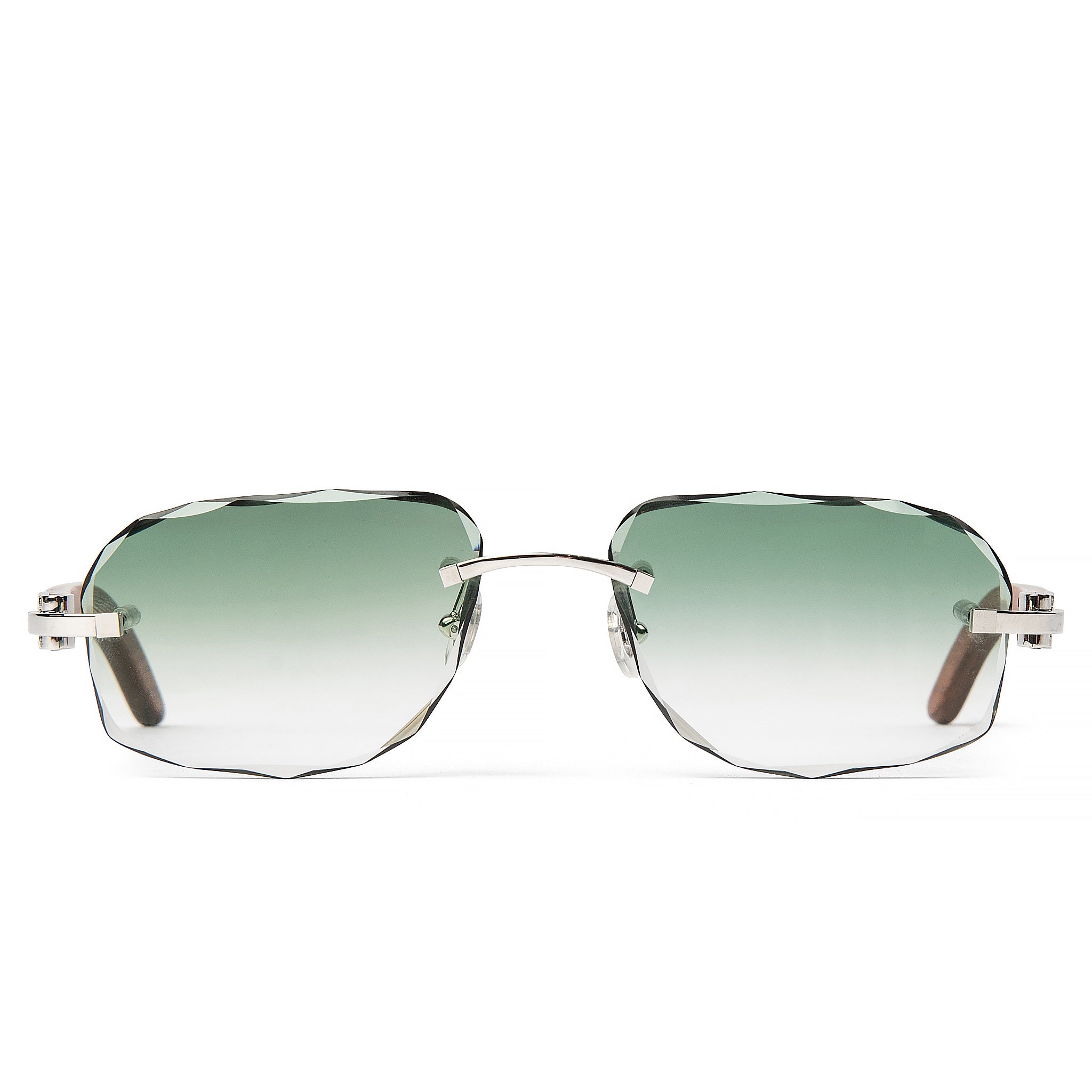 Image of Cartier Eyewear Custom CT0052O-009 C Decor Rimless Sunglasses