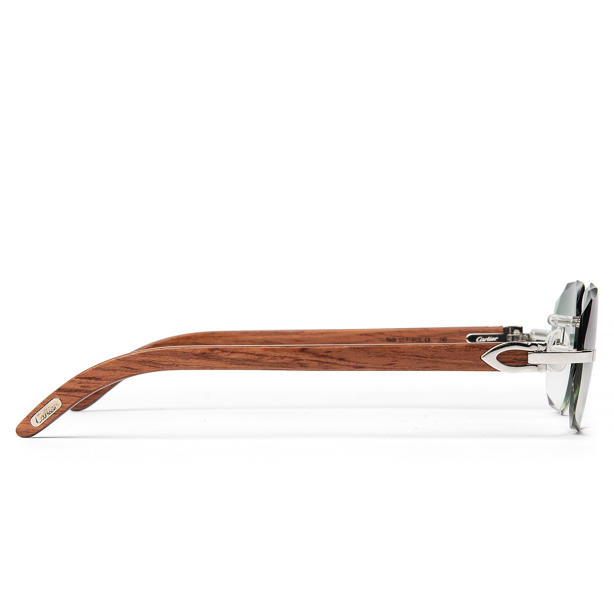 Image of Cartier Eyewear Custom CT0052O-009 C Decor Rimless Sunglasses