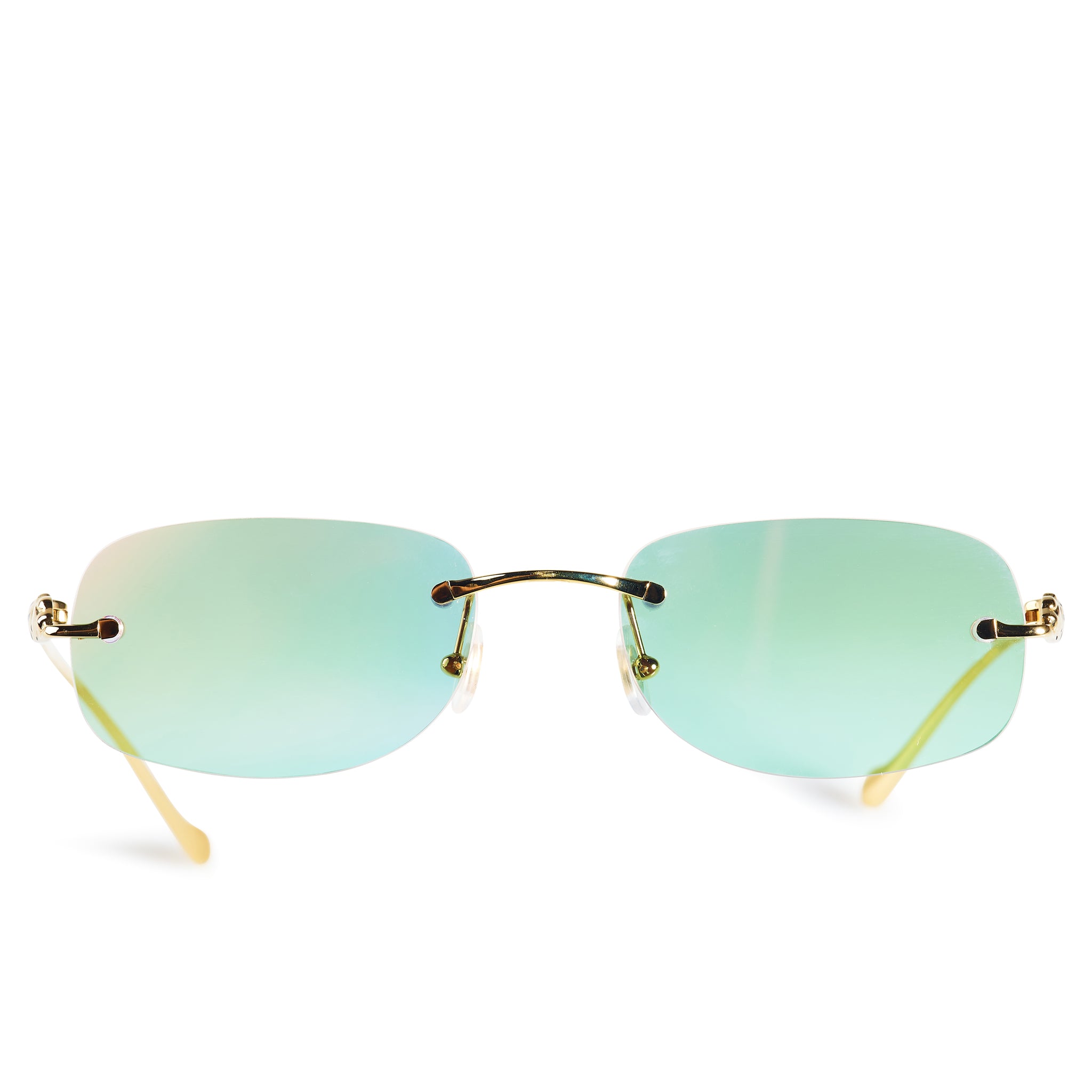Image of Cartier Eyewear Custom CT00580 Panthere De Cartier Rimless Sunglasses