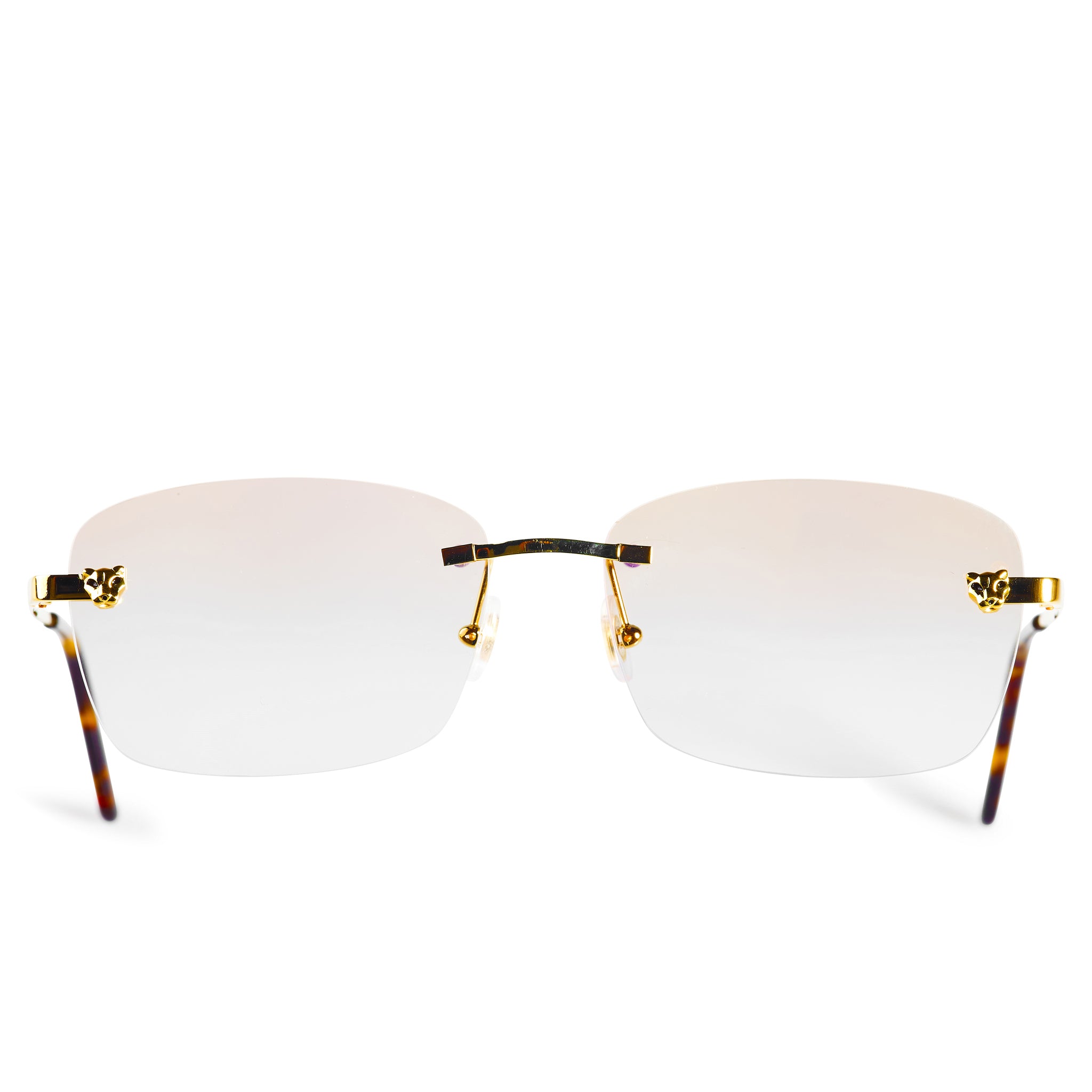 Image of Cartier Eyewear Custom CT01480 Panthere De Cartier Rimless Sunglasses