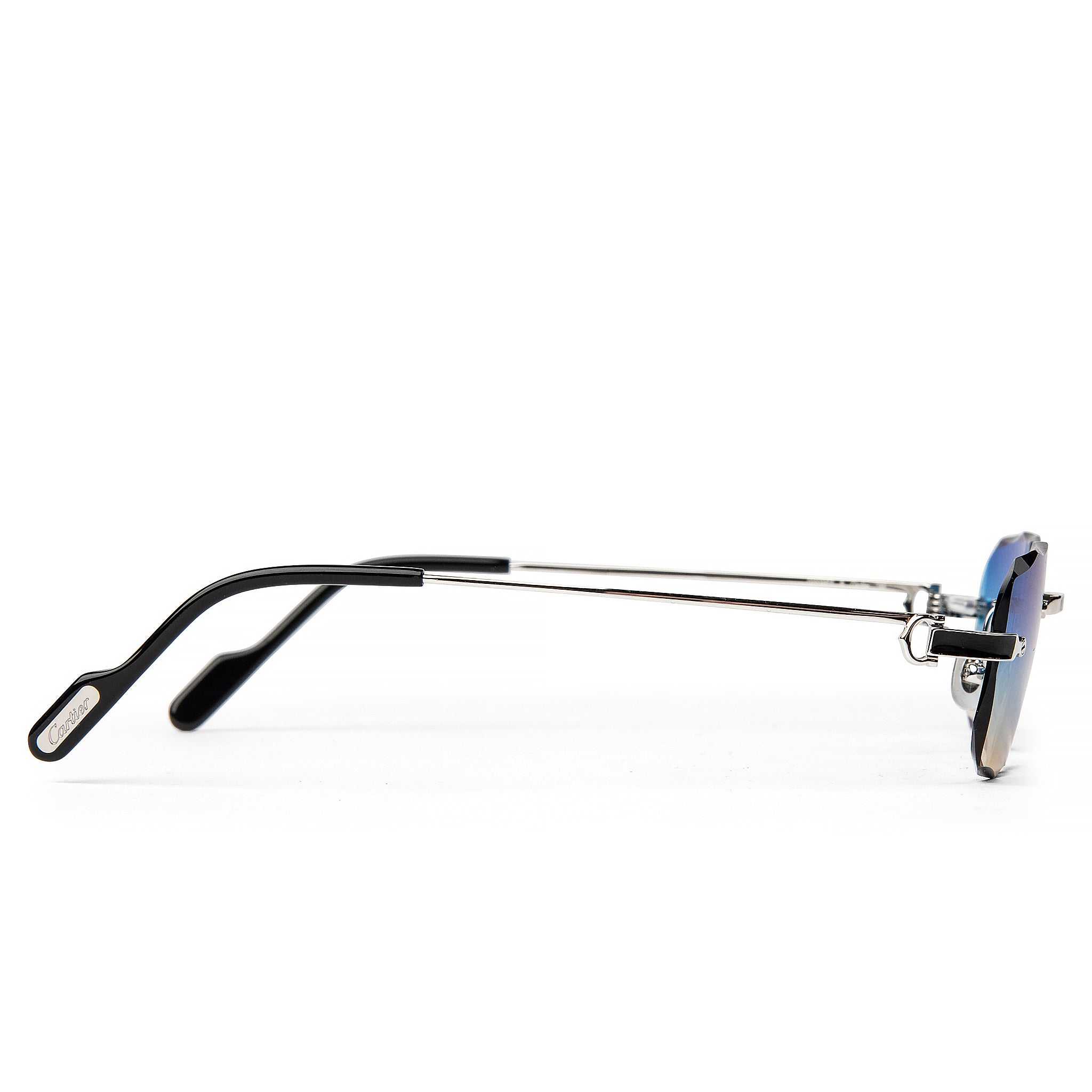 Image of Cartier Eyewear Custom CT0343O-002 C Decor Rimless Sunglasses