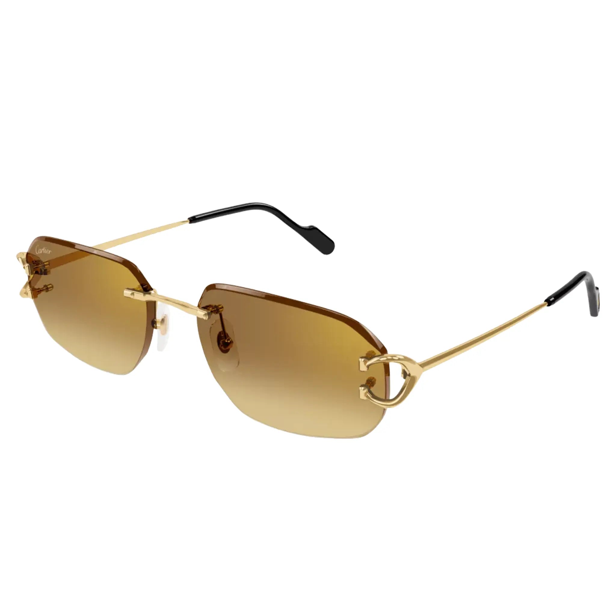 Front Side View of Cartier Eyewear Piccadilly CT0468S 004 Sunglasses CT0468S-004
