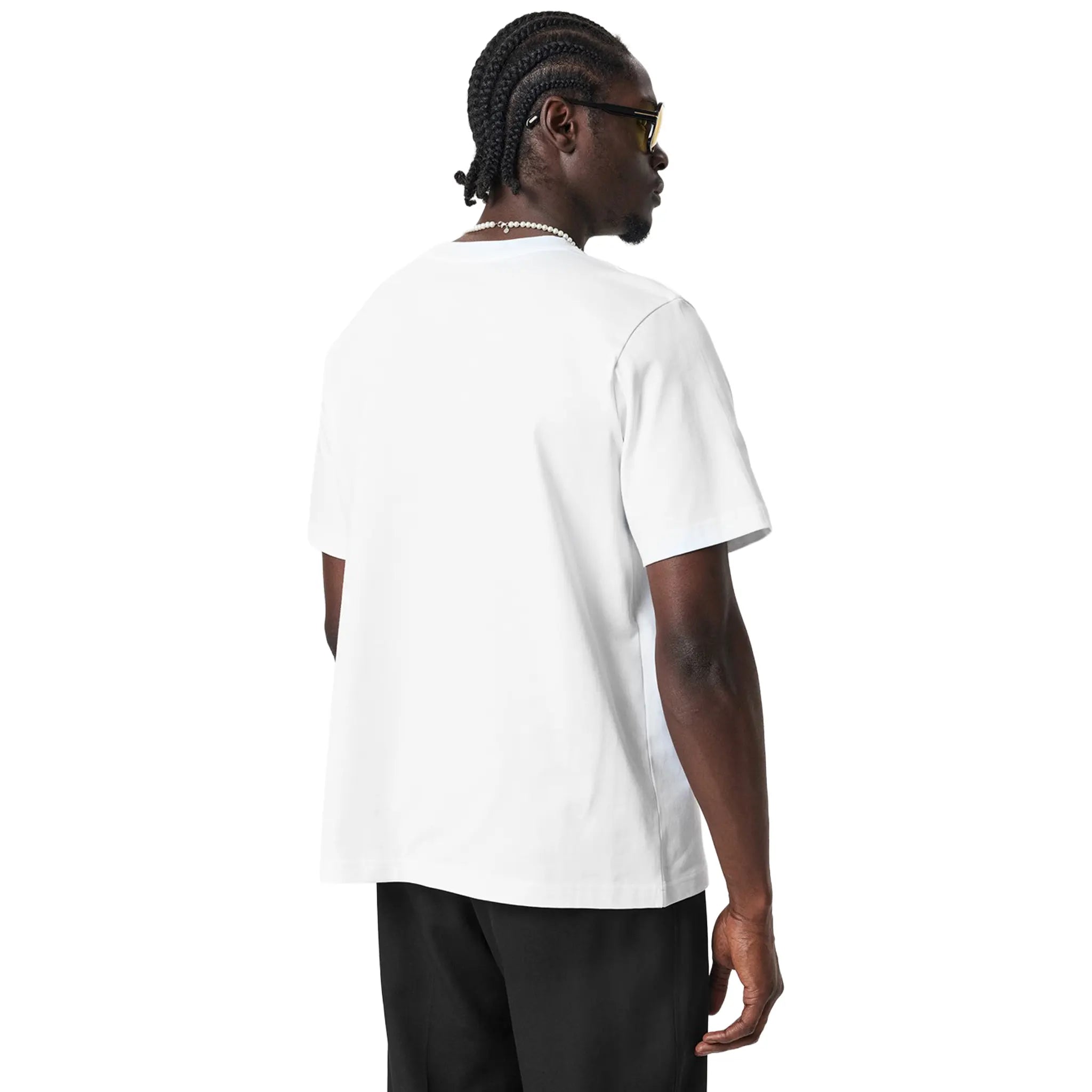 Model back view of Casablanca Casa Triomphe White T Shirt