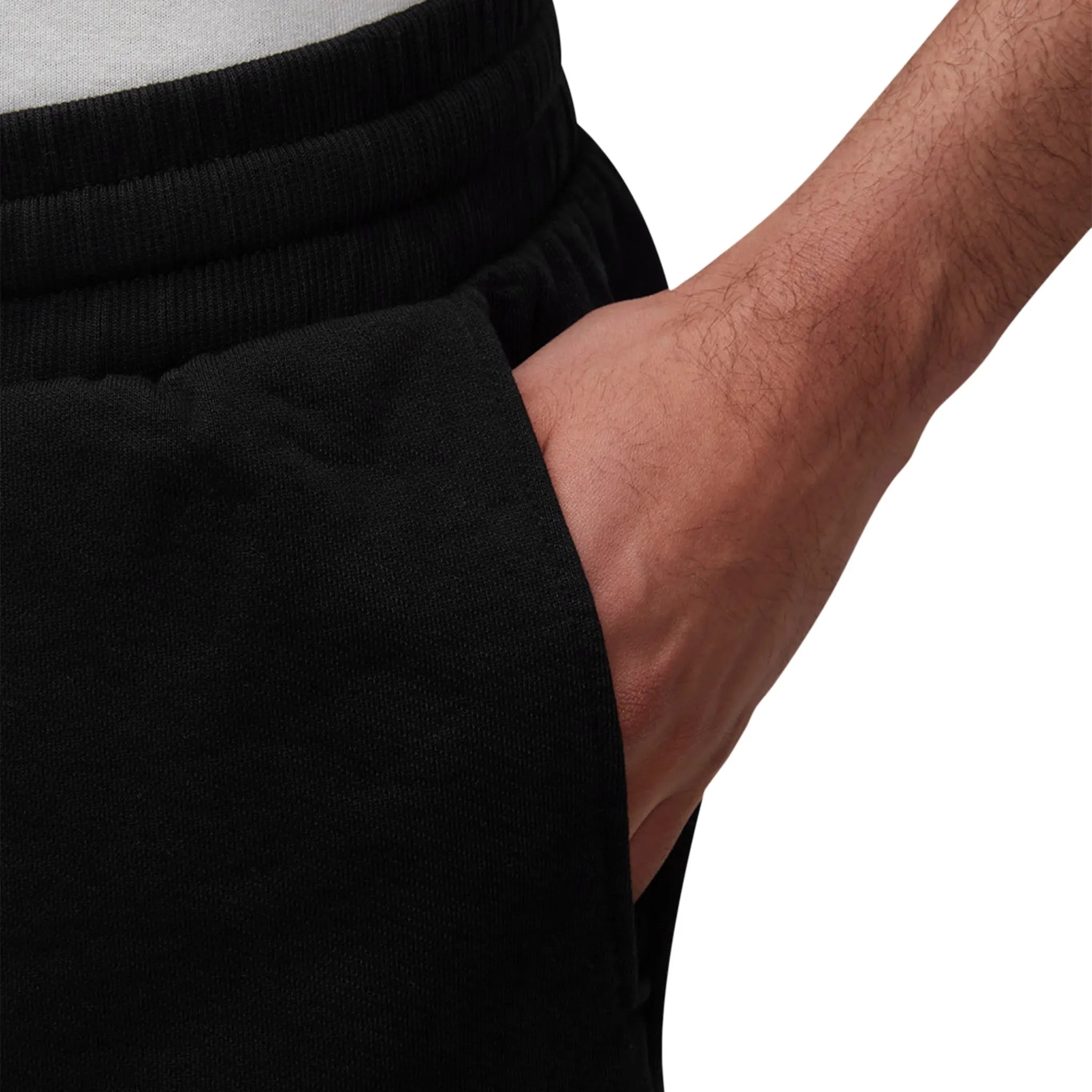 Model pocket view of Casablanca Casa Way Black Shorts MPS24JTR00304