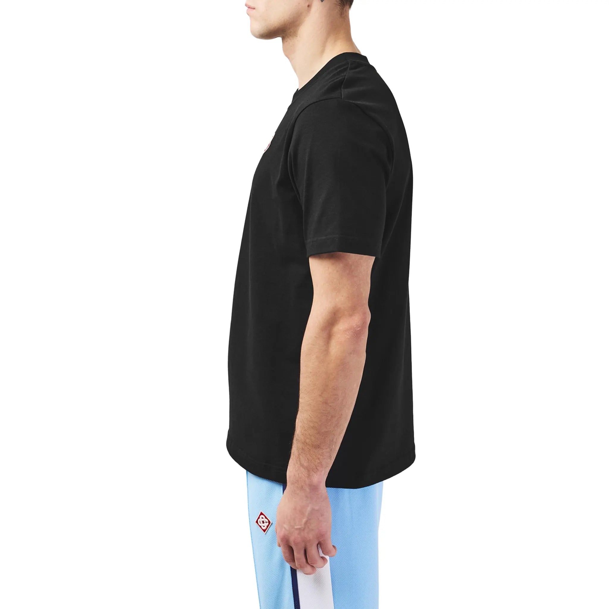 Side View of Casablanca Diamond Logo Black T Shirt MS25-JTS-001-14