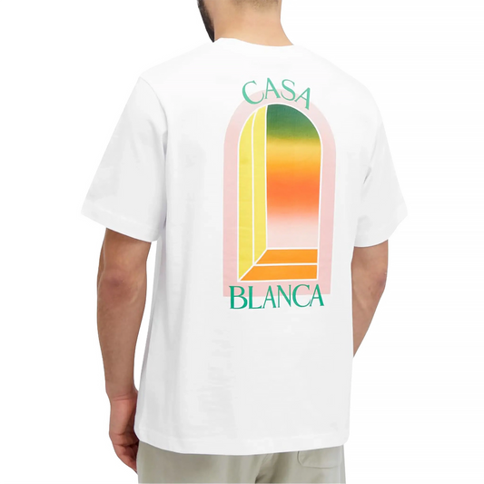 Casablanca Gradient L'Arche White T Shirt
