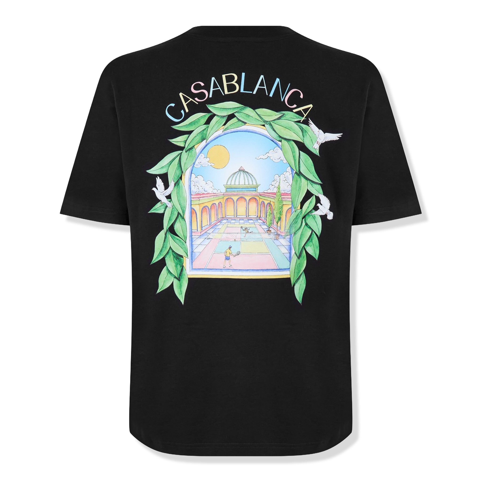 Casablanca L'Arche Tennis Club Graphic Black T Shirt
